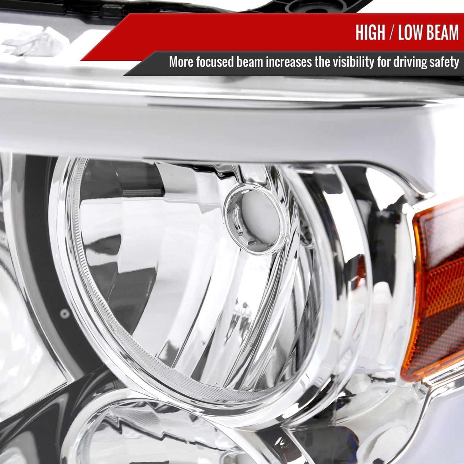 2004-2008 Ford F-150/ 2006-2008 Lincoln Mark LT LED Factory Headlights Chrome