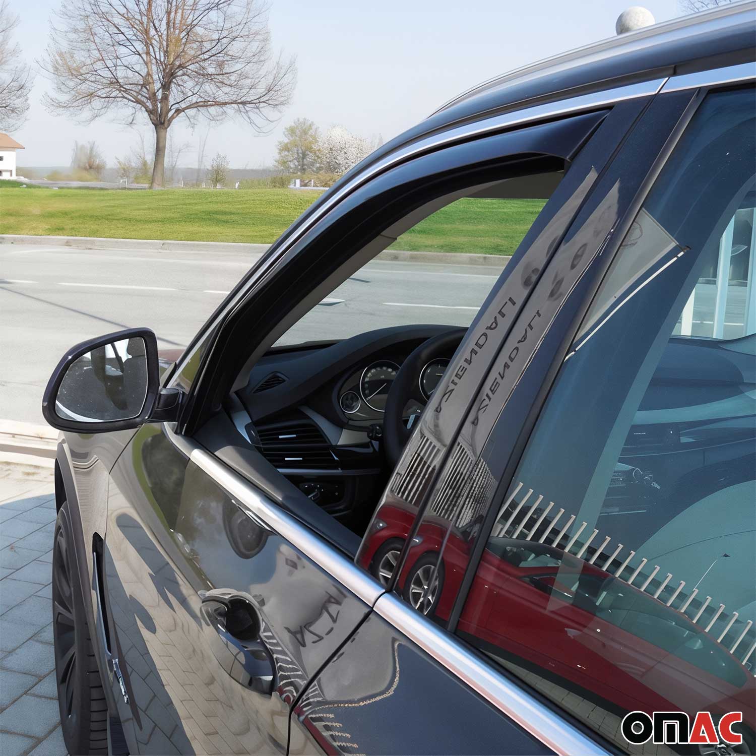 2007-2013 BMW X5 E70 Window Visor Vent Rain Deflector 2Pcs Smoke