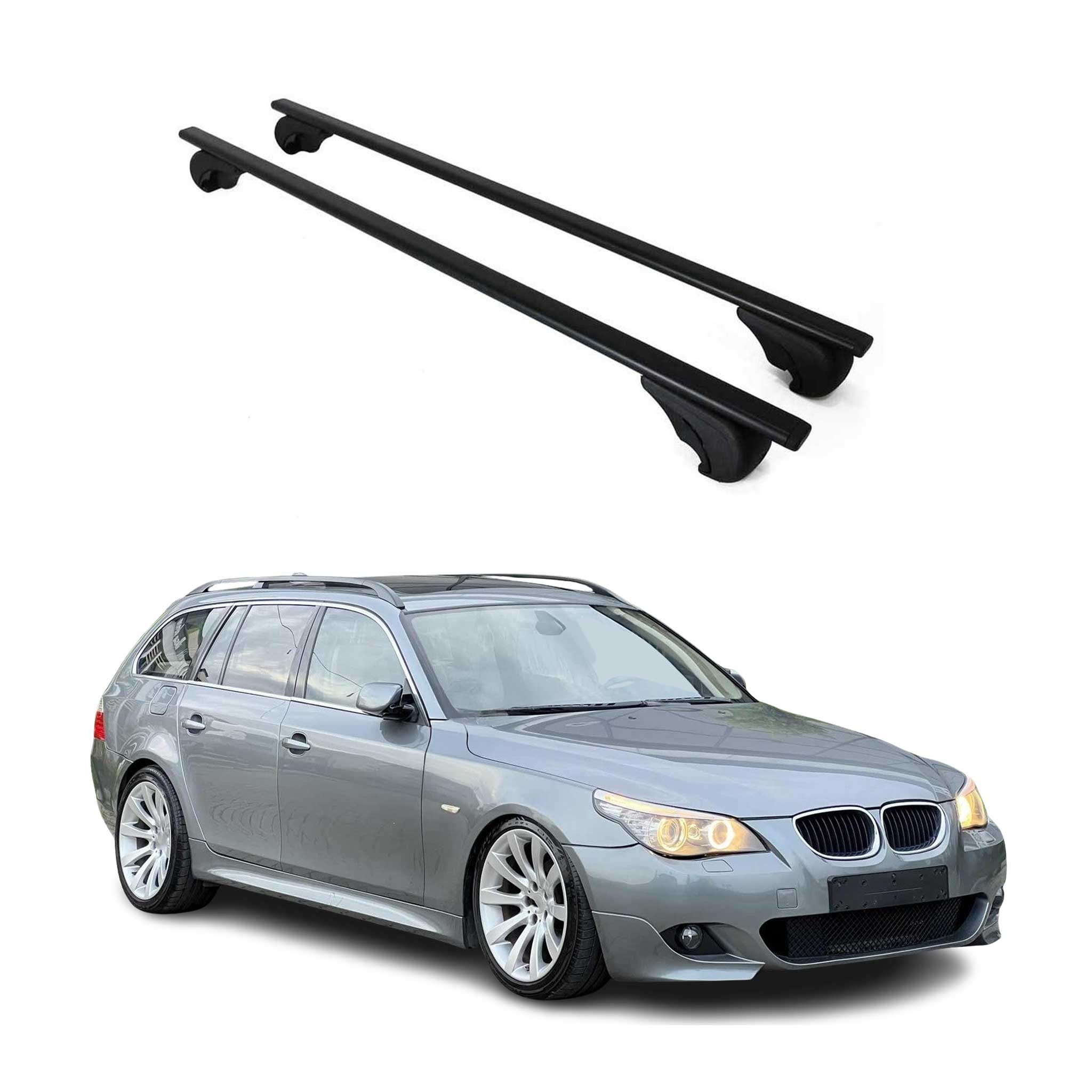 2006-2009 BMW 5 Series E61 Wagon Roof Rack Cross Bars Black