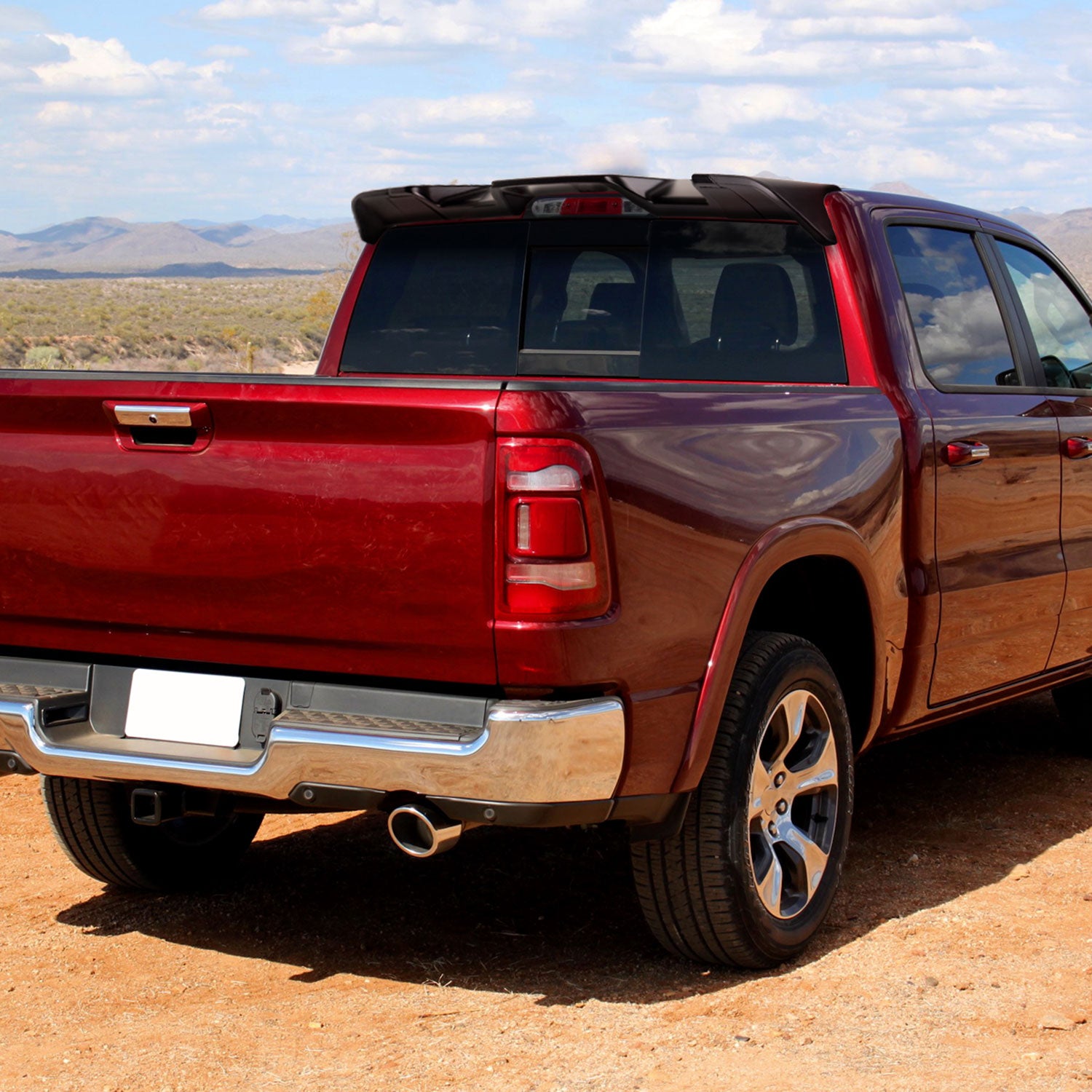 2019-2024 Dodge RAM 1500 Rear Roof Matte Black Truck Spoiler Wing Kit
