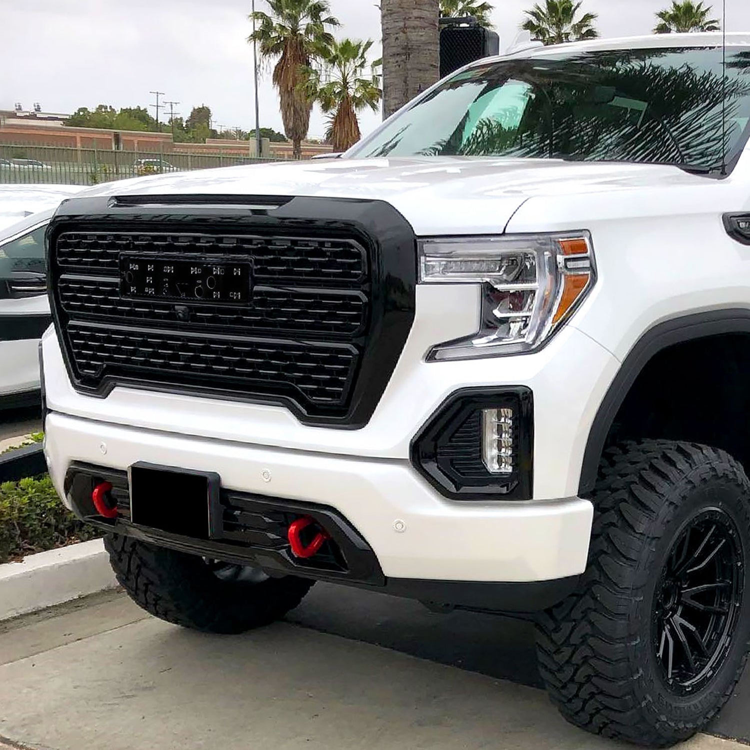 2019-2020 GMC Sierra 1500 Glossy Black ABS Mesh Grille