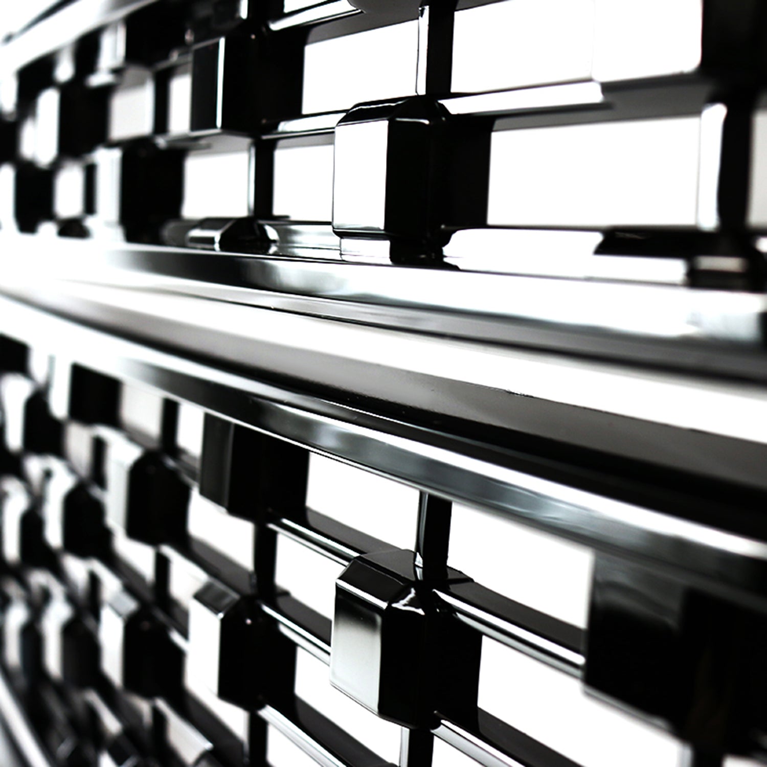 2016-2018 GMC Sierra 1500 Jet Glossy Black ABS Denali Style Grille