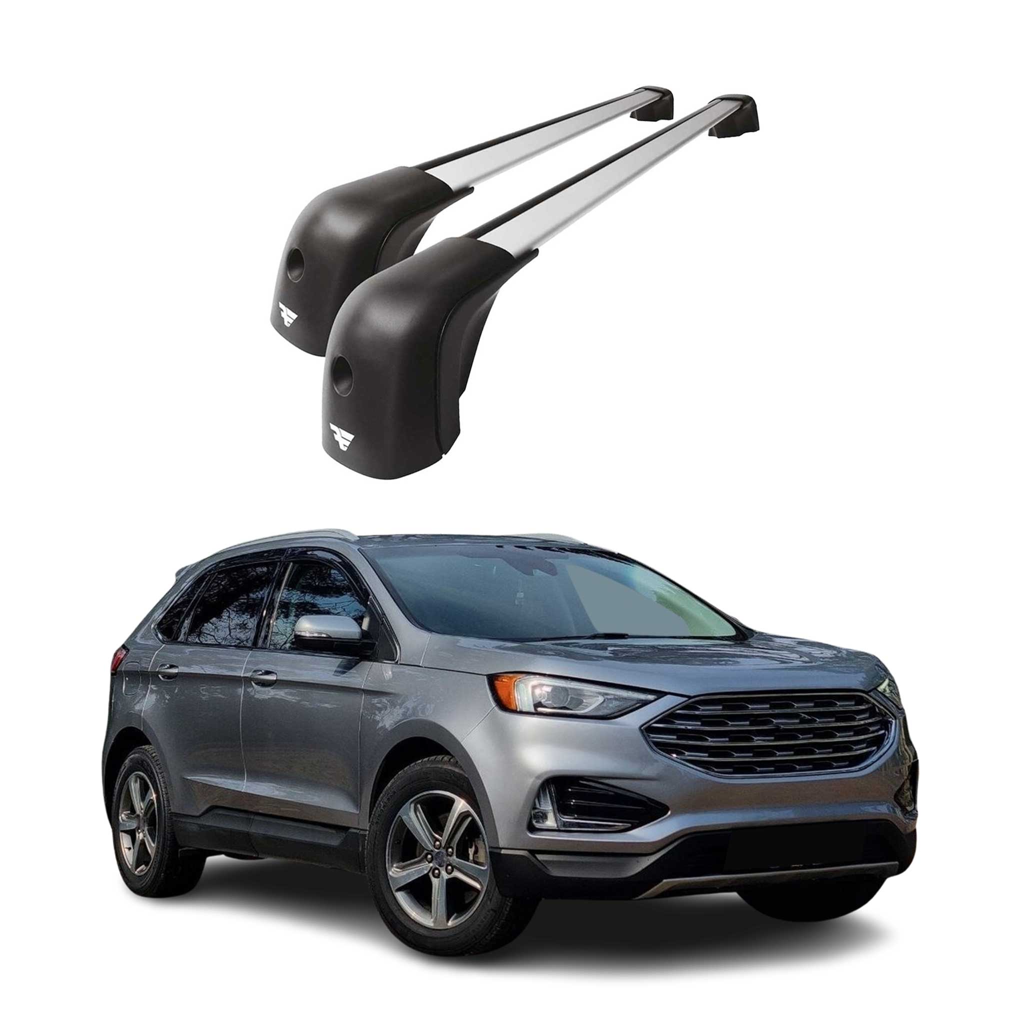 2015-2024 Ford Edge Roof Racks Cross Bars Silver
