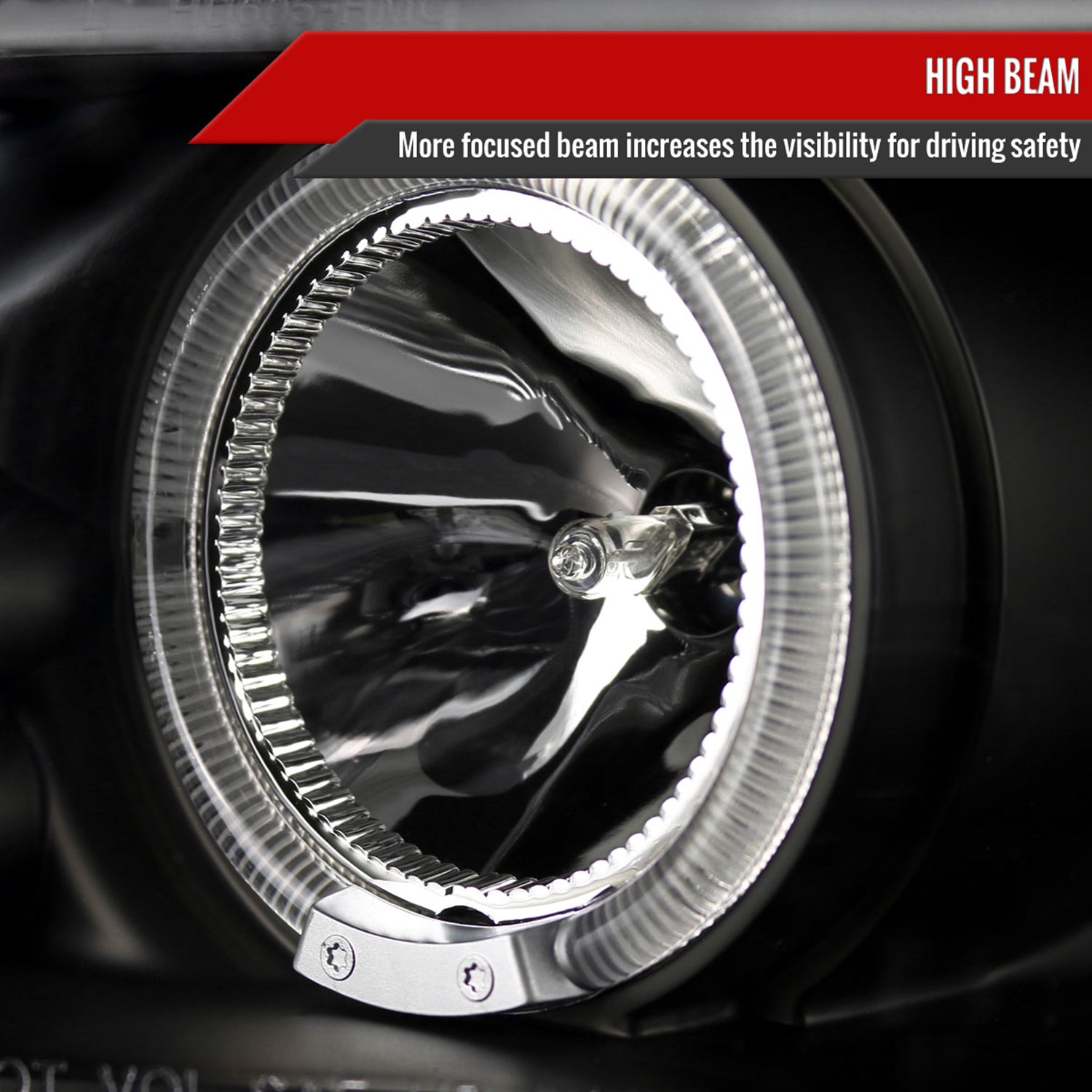 2005-2010 Scion tC Dual Halo Projector Headlights Matte Black/Clear Lens