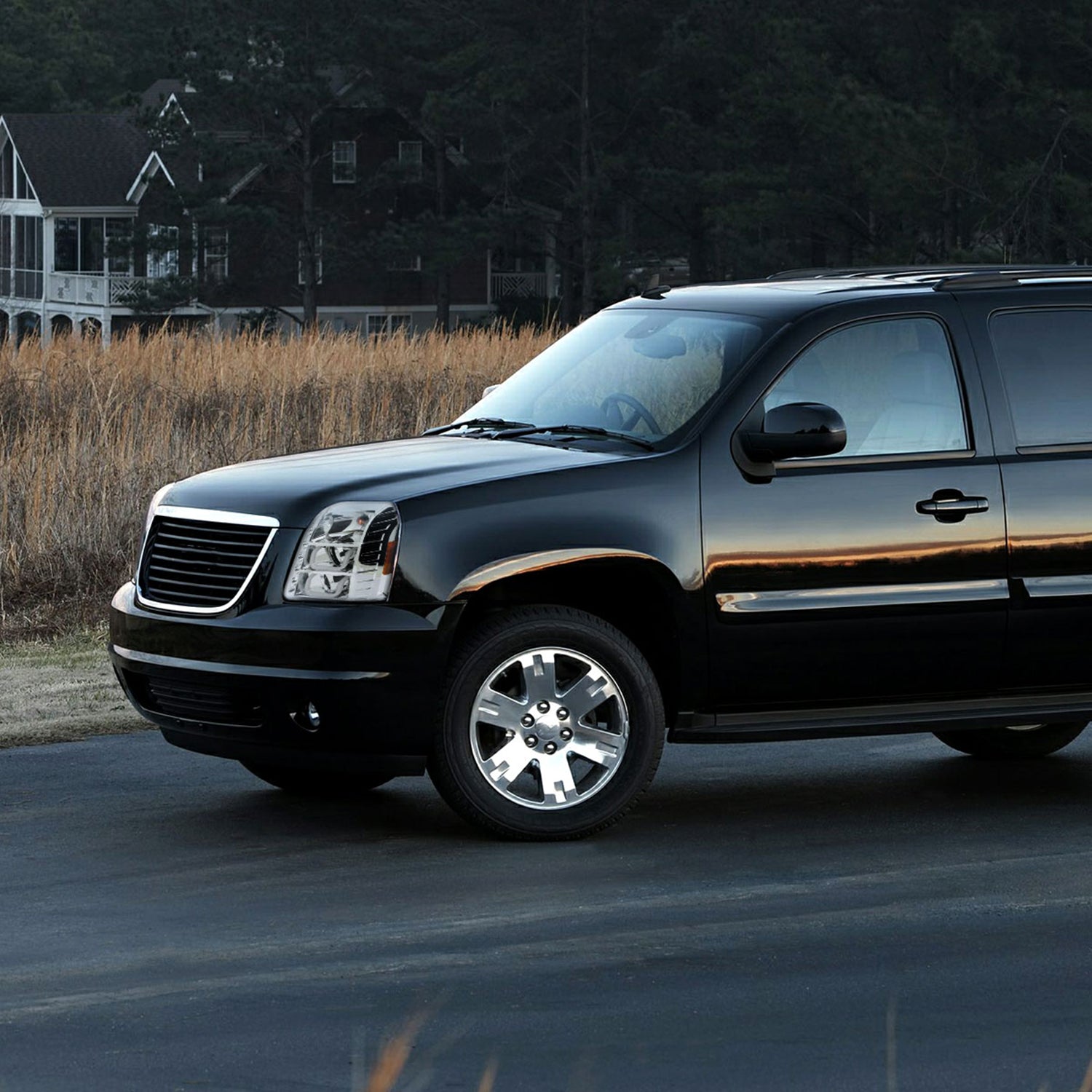 2007-2014 GMC Yukon/Yukon XL 1500/2500 LED U-Bar Projector Headlights Chrome