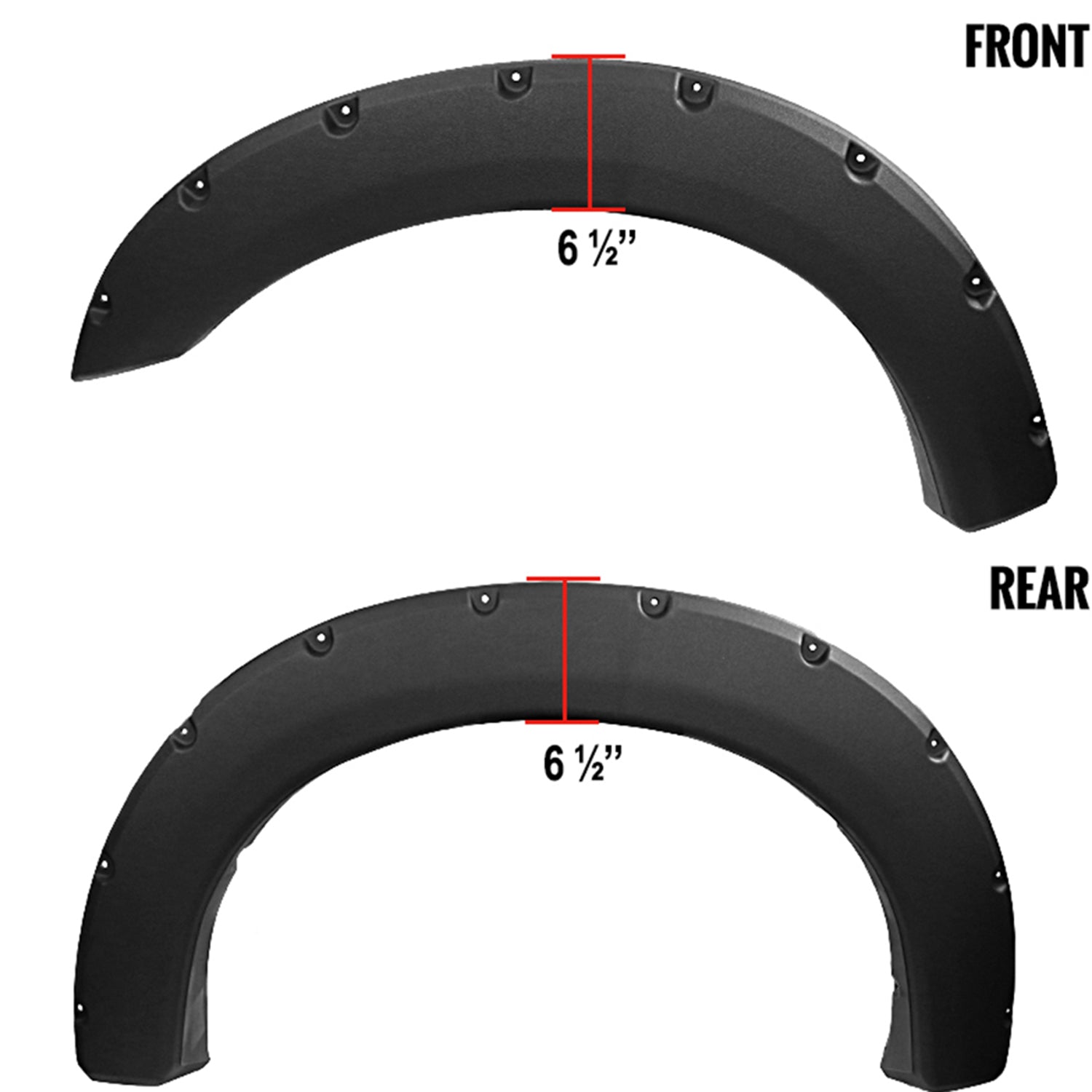 1999-2007 Ford F-250/F-350 SuperDuty Textured Rivet Style Fender Flares