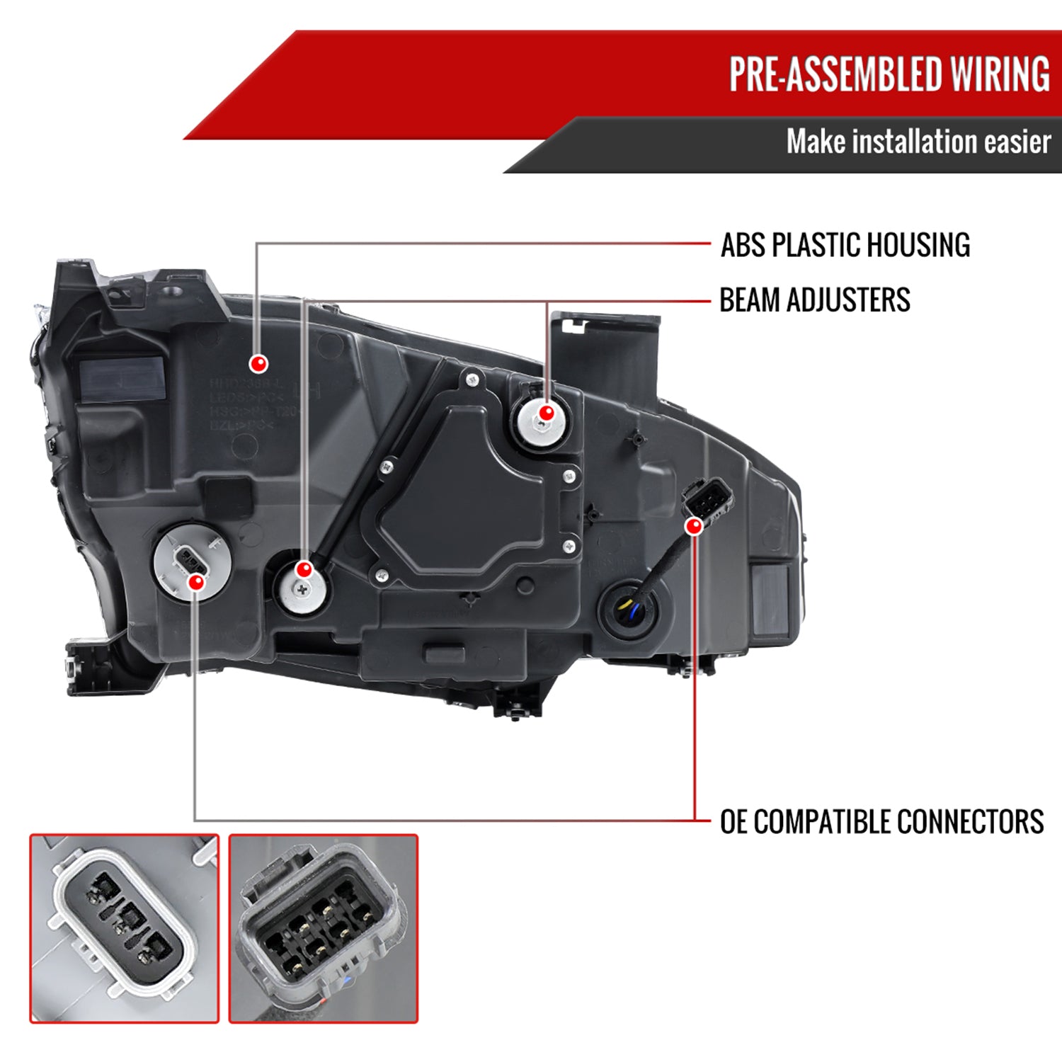 2016-2021 Honda Civic LED Headlights LED Sequential Turn Signal Chrome