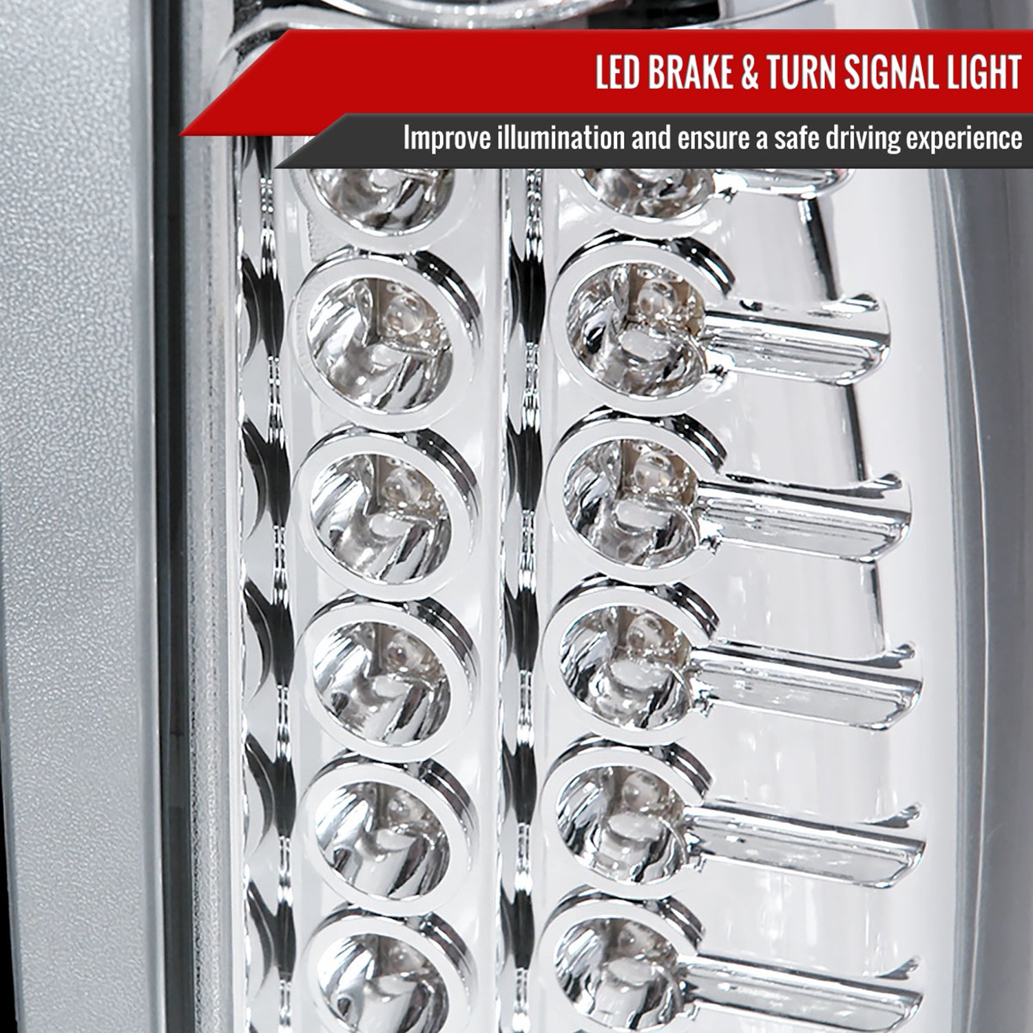 1988-2000 Chevy Silverado/Tahoe/Suburban/Sierra/Yukon LED Tail Lights Chrome