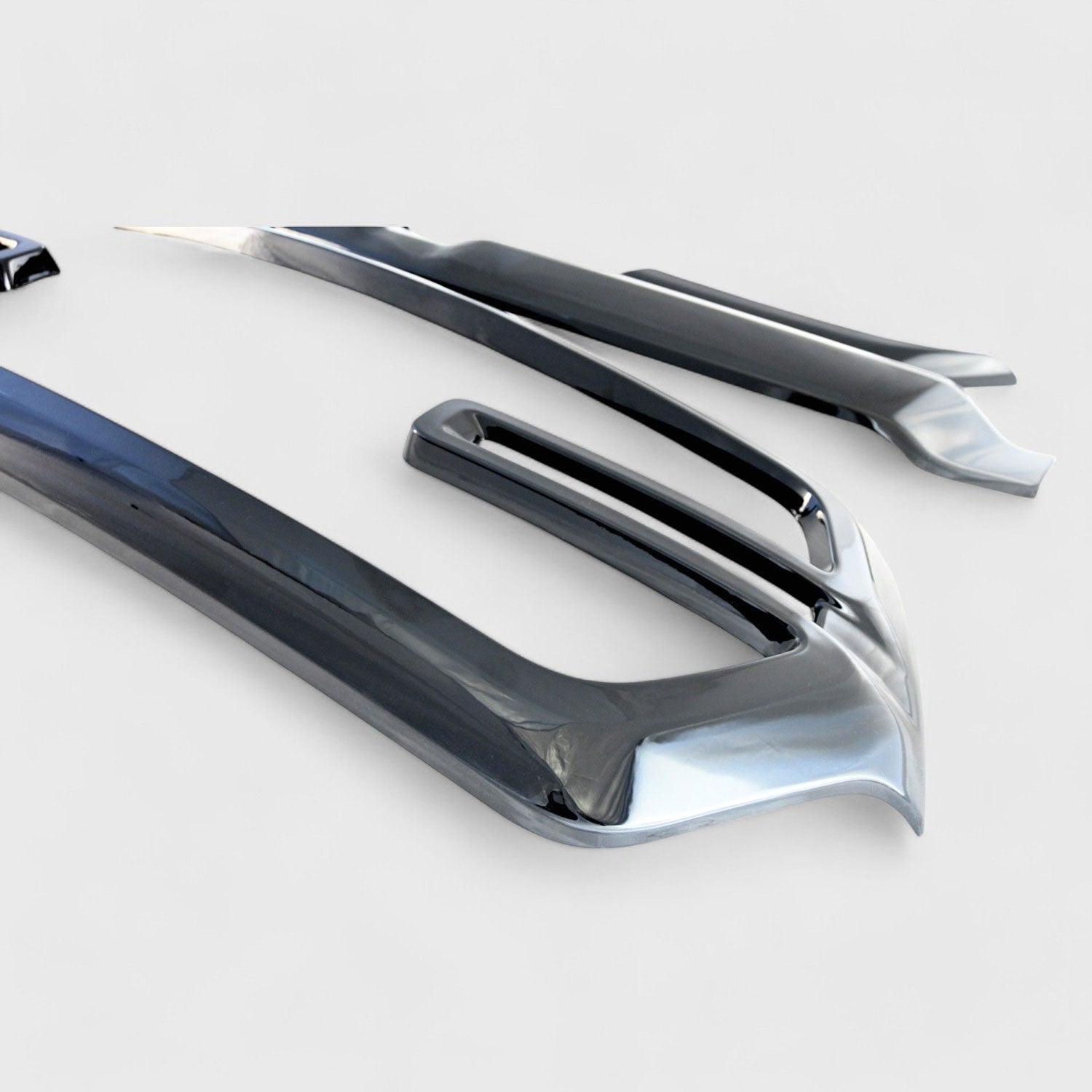 2019-2024 RAM RAM 1500 Grille Overlay Gloss Black 4Pcs ABS Plastic