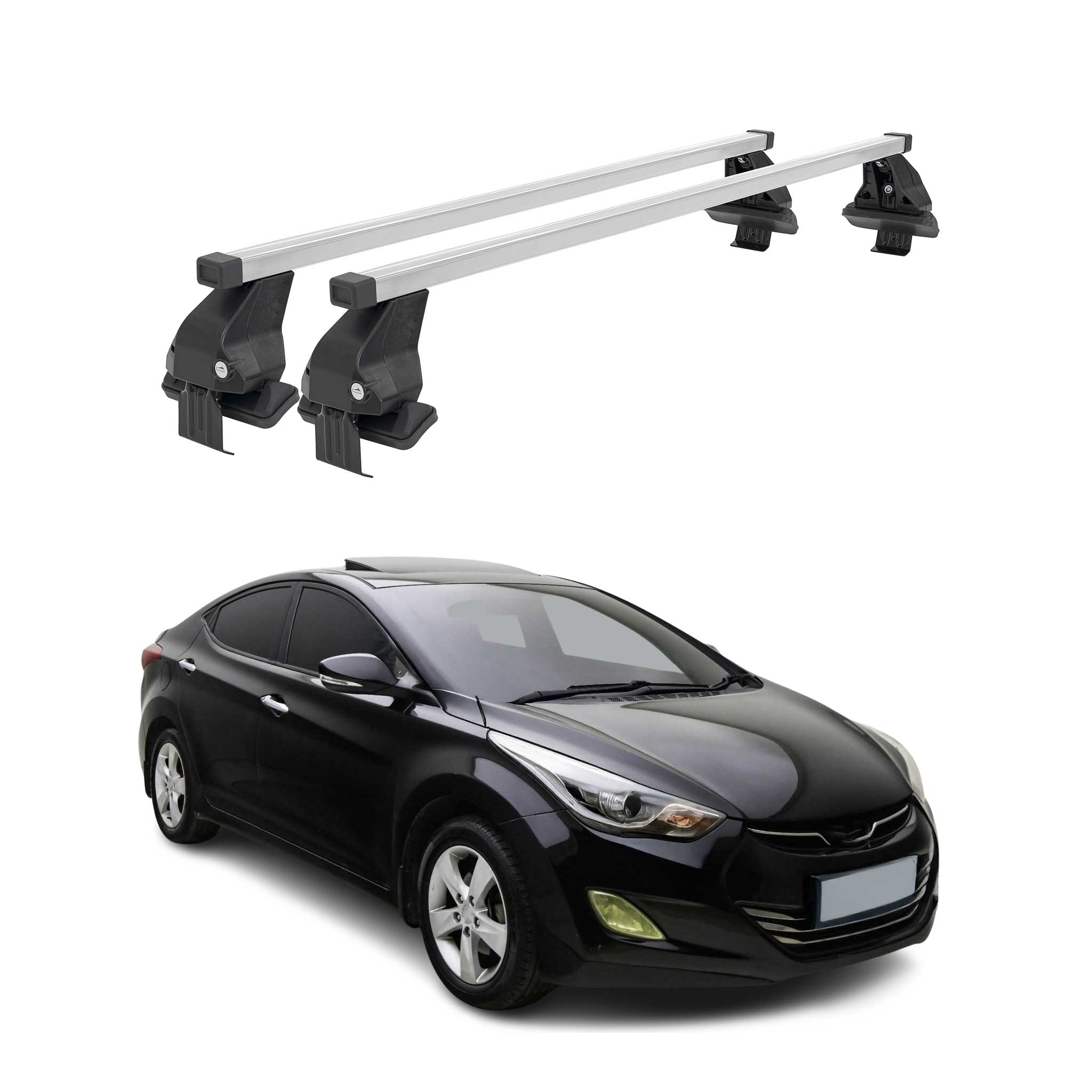 2011-2016 Hyundai Elantra Sedan Roof Rack Cross Bars Silver