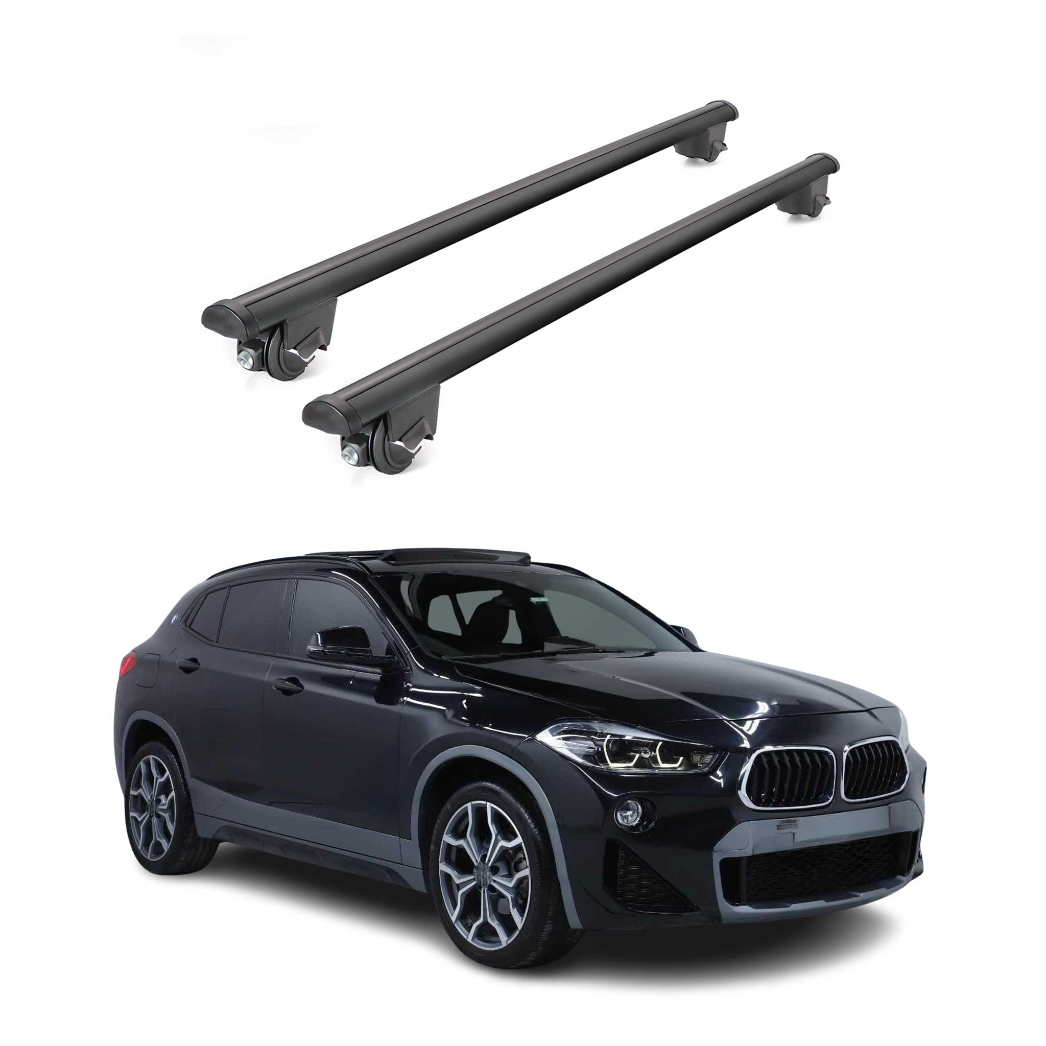 2018-2023 BMW X2 F39 Roof Rack Cross Bars Black