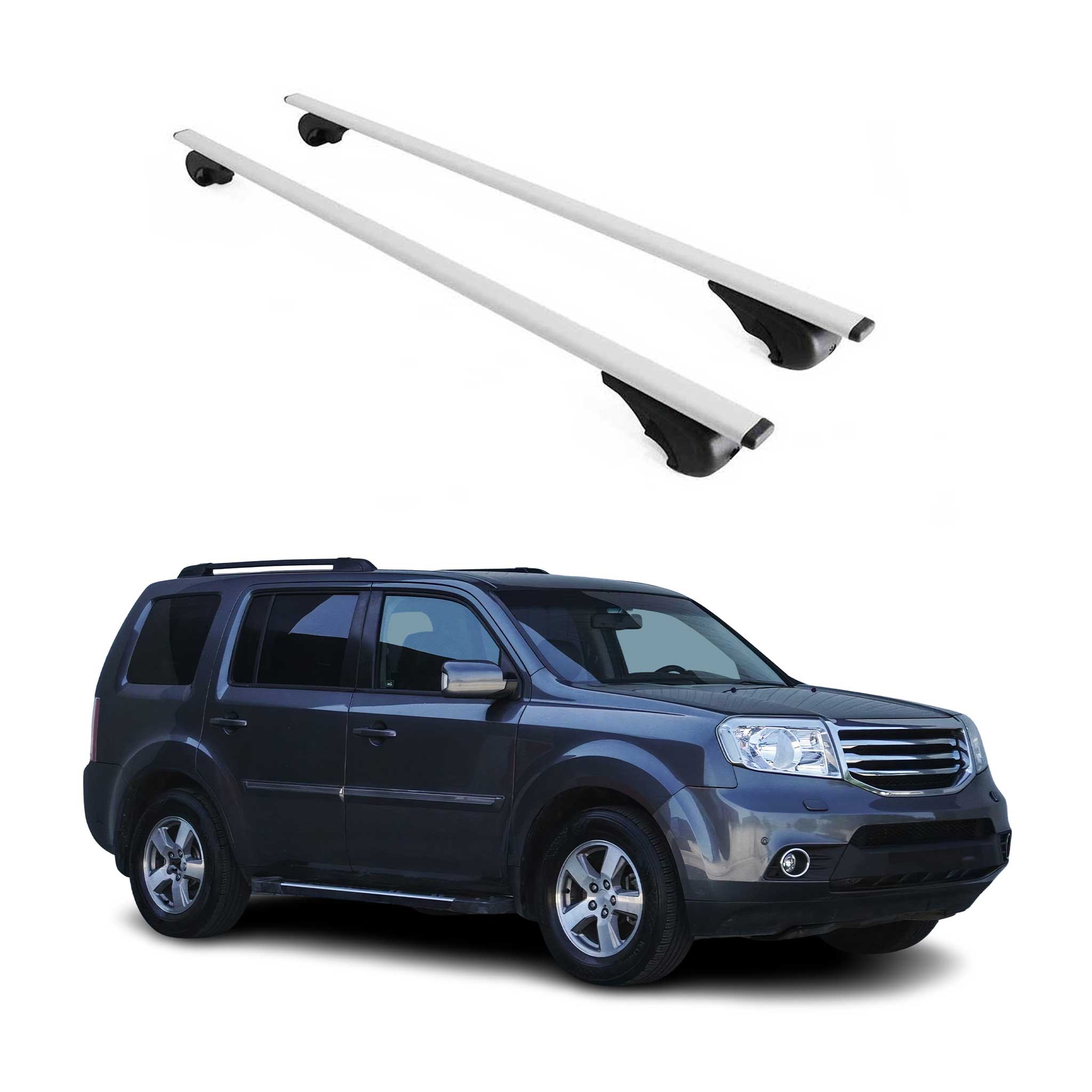 2009-2015 Honda Pilot Roof Rack Cross Bars Silver