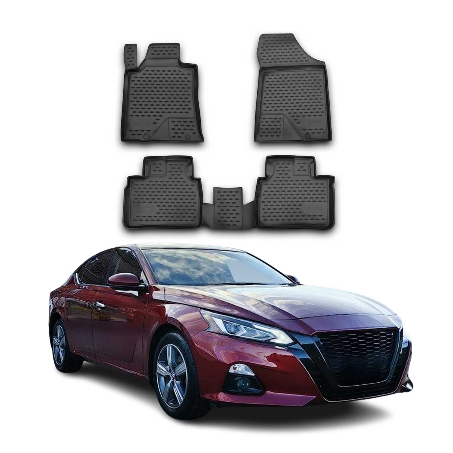 2013-2018 Nissan Altima Floor Mats Liners Full Set All Weather Black