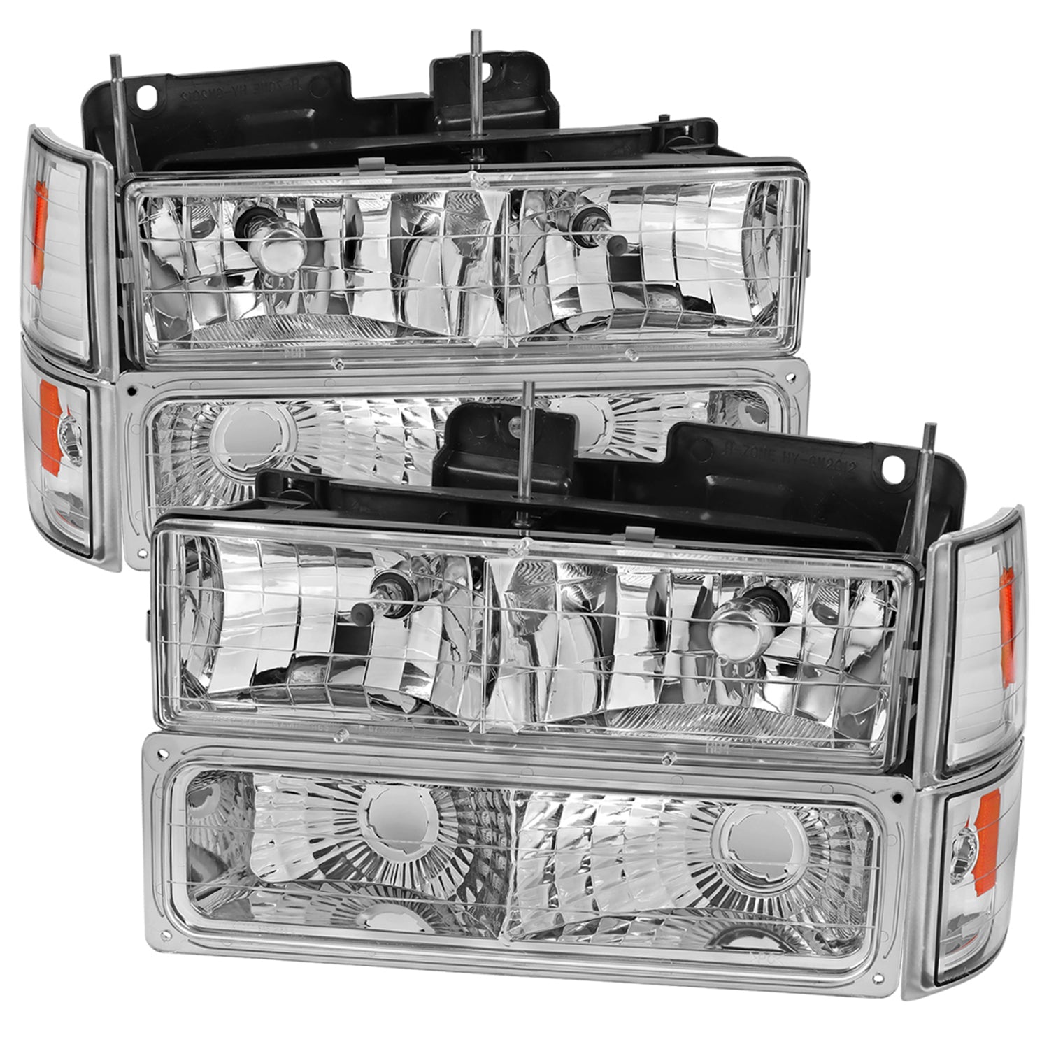 1994-1998 GMC C10/Sierra/Yukon Factory Headlights Bumper&Corner Lights Chrome