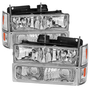 1994-1998 GMC C10/Sierra/Yukon Factory Headlights Bumper&Corner Lights Chrome