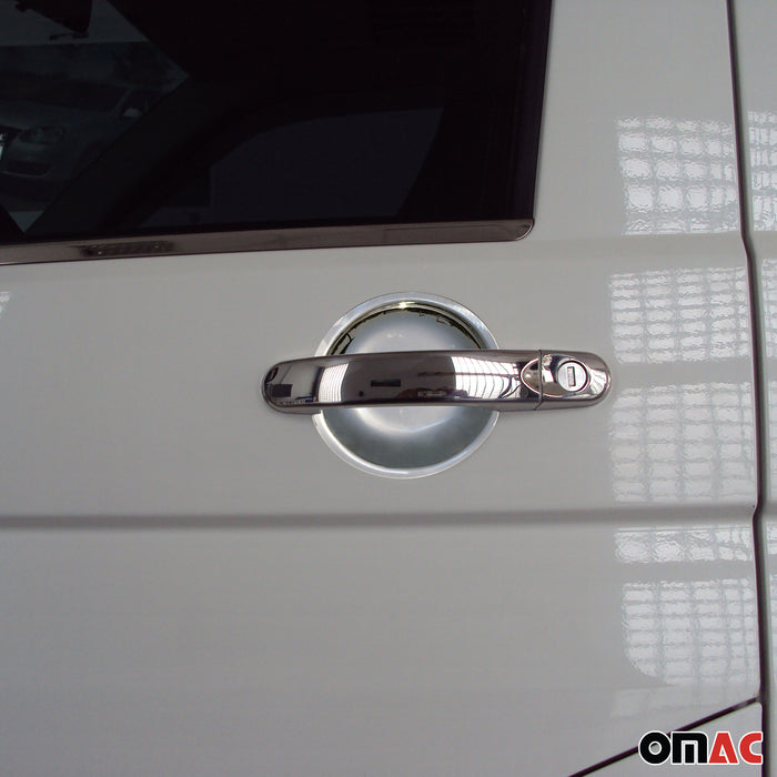 Car Door Handle Bowl Cover Protector for VW T5 Transporter 2003-15 Steel Chrome