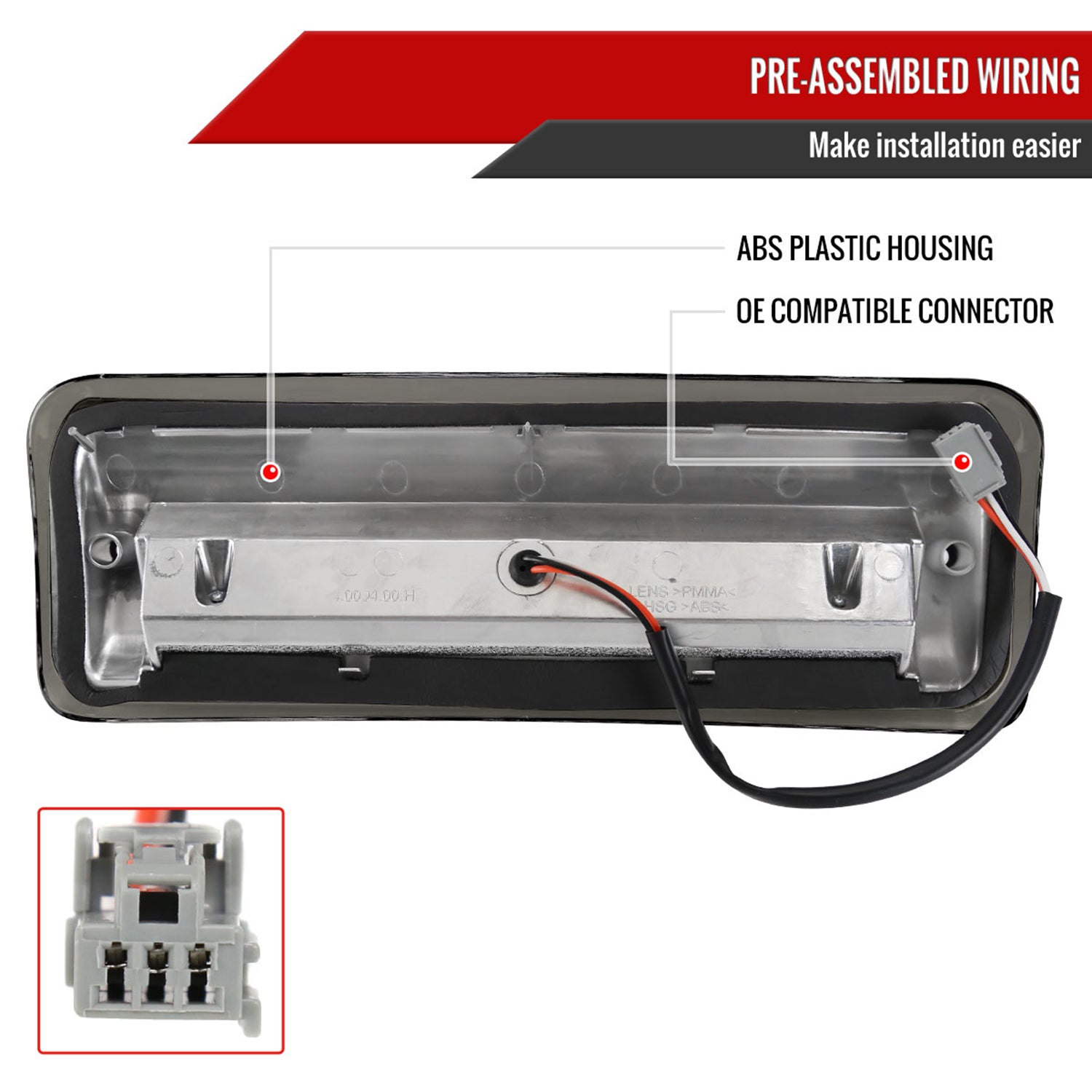 2004-2008 Ford F-150 LED 3rd Brake Light Chrome Housing/Smoke Lens