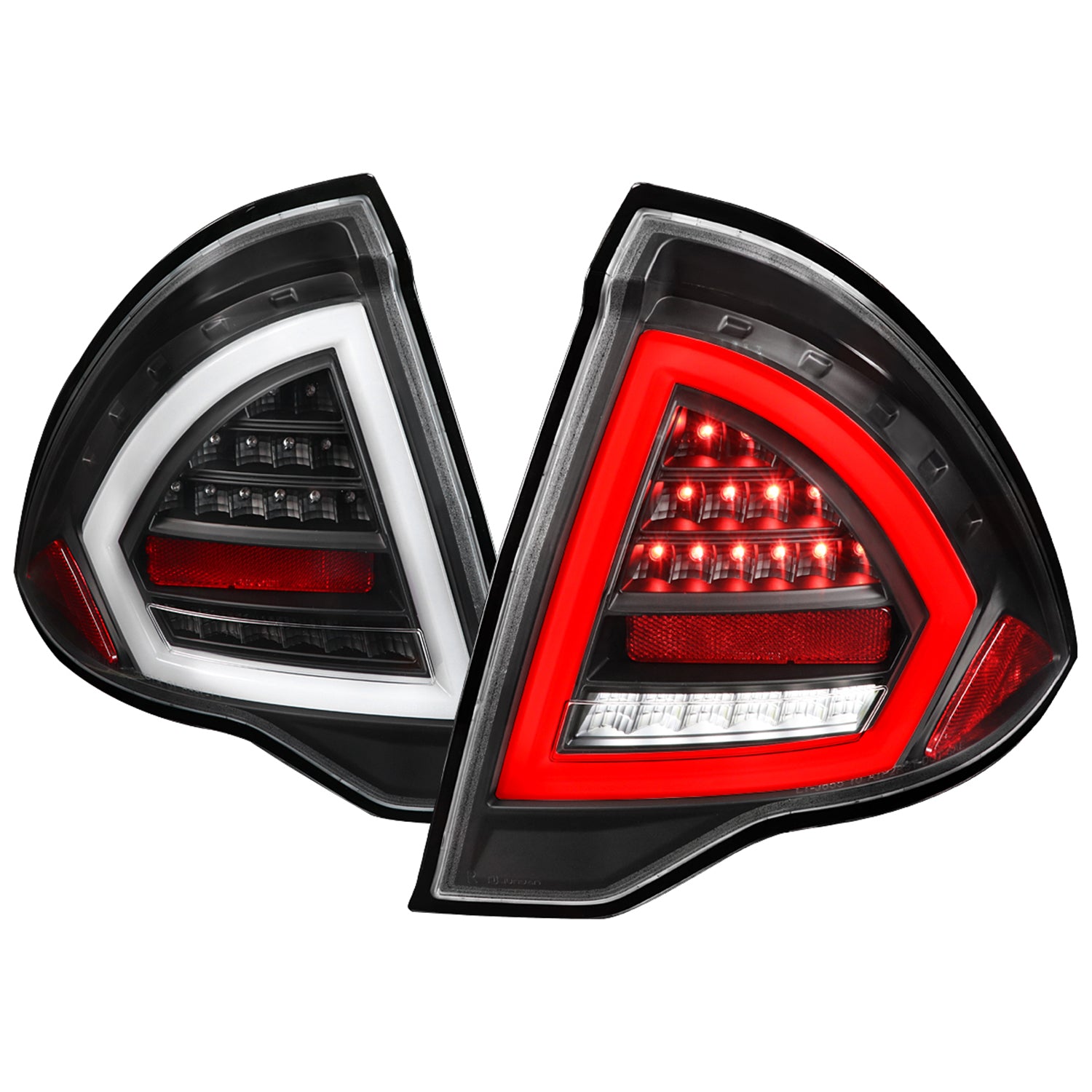 2010-2012 Ford Fusion LED Tail Lights Matte Black Housing/Clear Lens