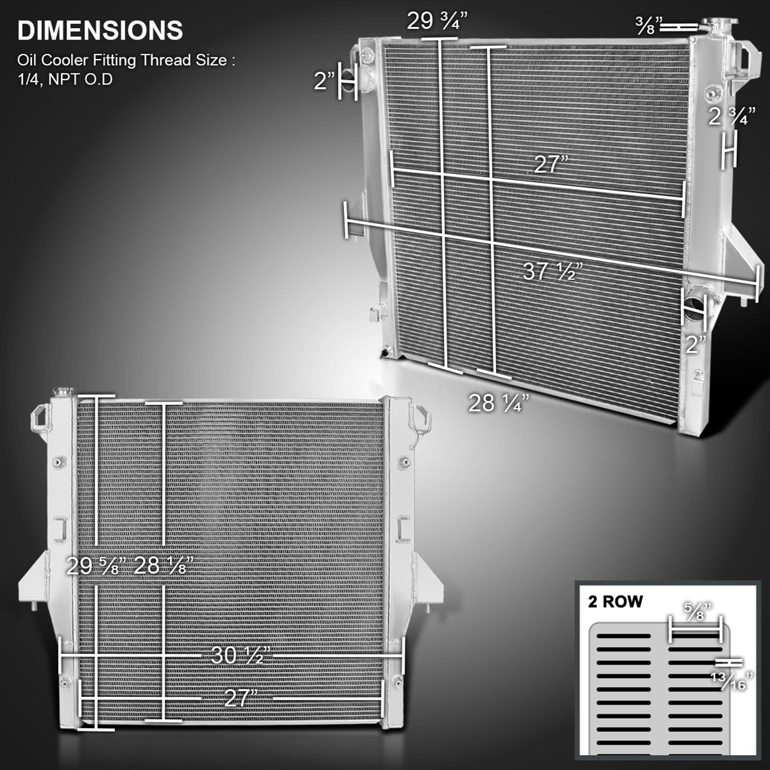 2003-2009 Dodge RAM 2500/3500 5.9L/6.7L Cummins 2Row Performance Radiator