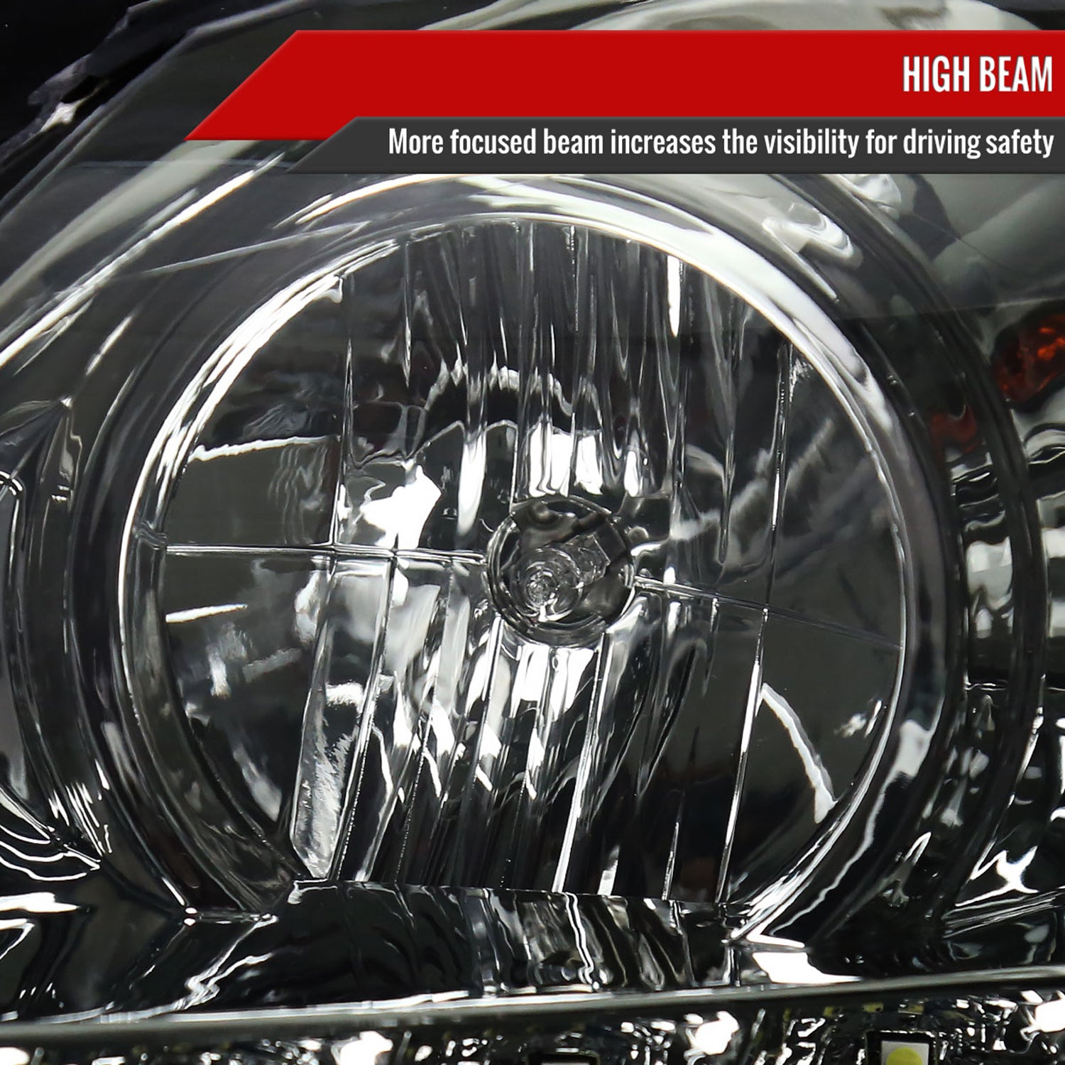 2005-2010 Pontiac G6 Projector Headlights w/ LED Light Strip Chrome/Smoke Lens