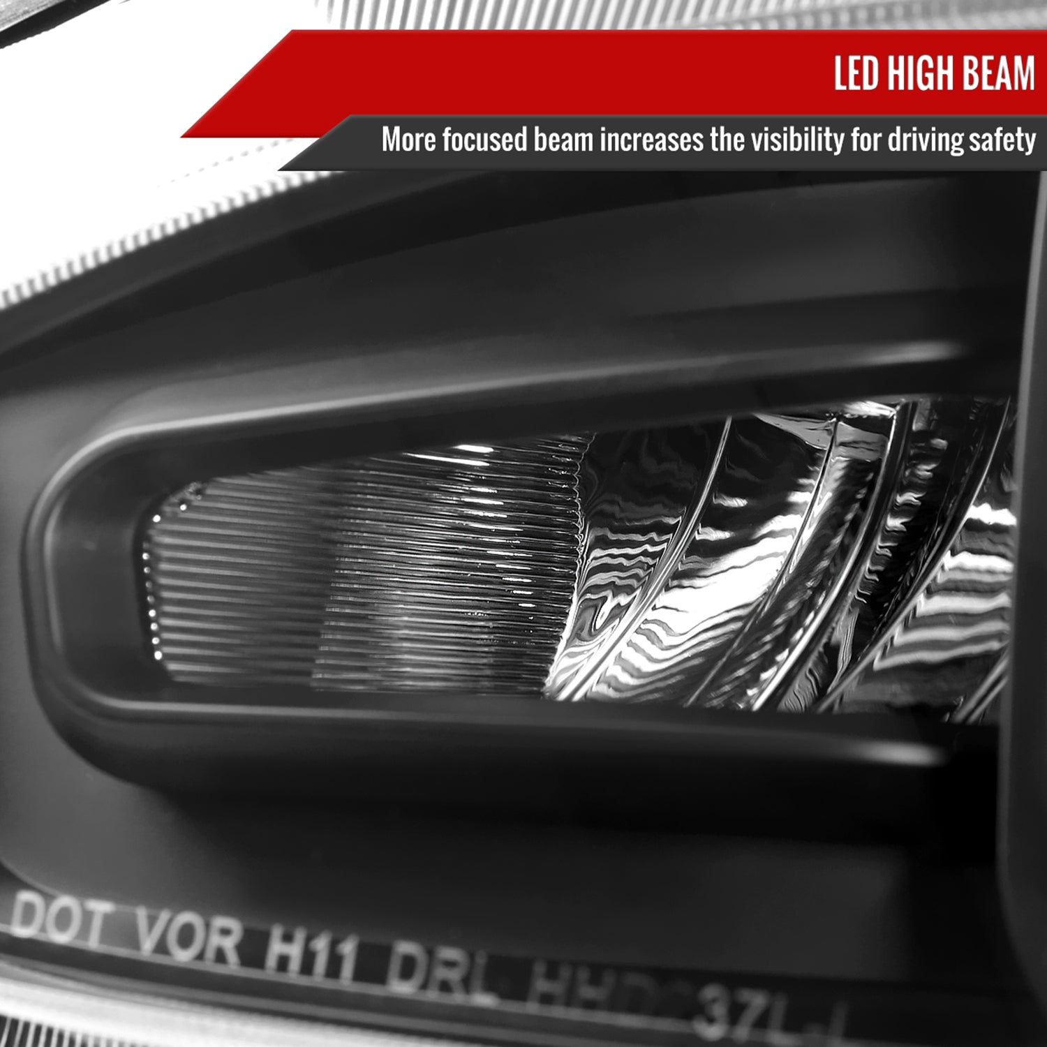 2016-2021 Honda Civic Full LED Projector Headlights Turn Signal Black