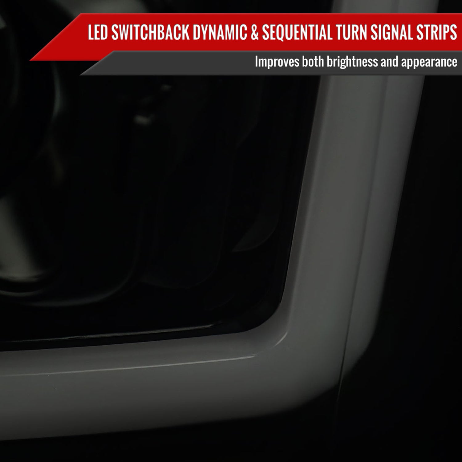 2011-2016 Ford F-250 F-350 F-450 F-550 LED CBar Projector Headlights Smoke