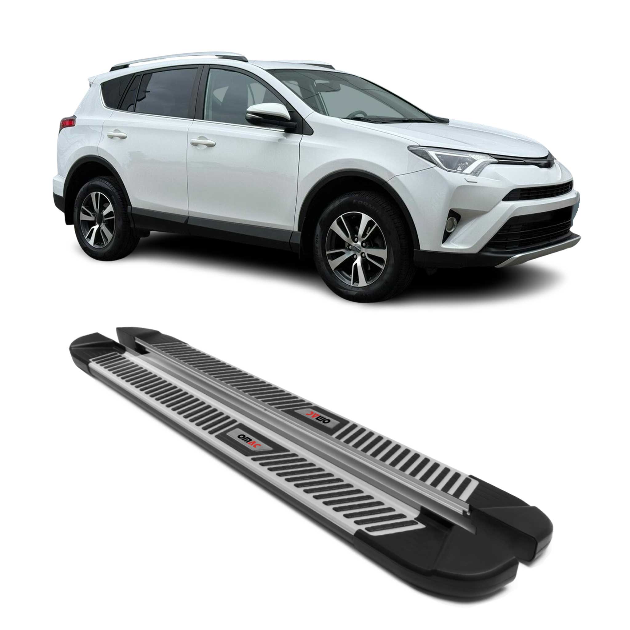 2006-2018 Toyota RAV4 Nerf Bar Side Step Running Boards Alu 2x