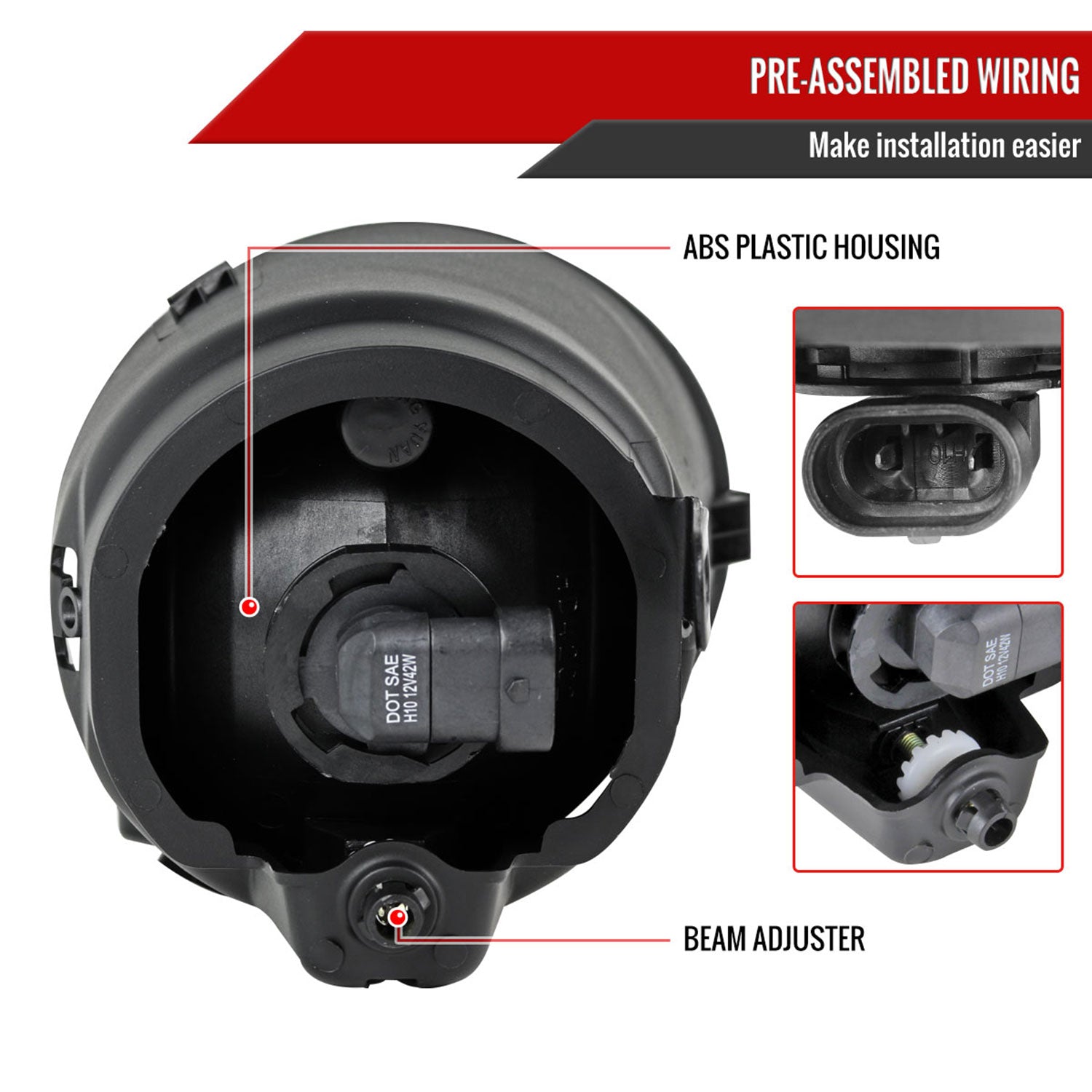 2007-2013 Toyota Tundra/Sequoia H10 Fog Lights Kit Chrome Housing/Smoke Lens