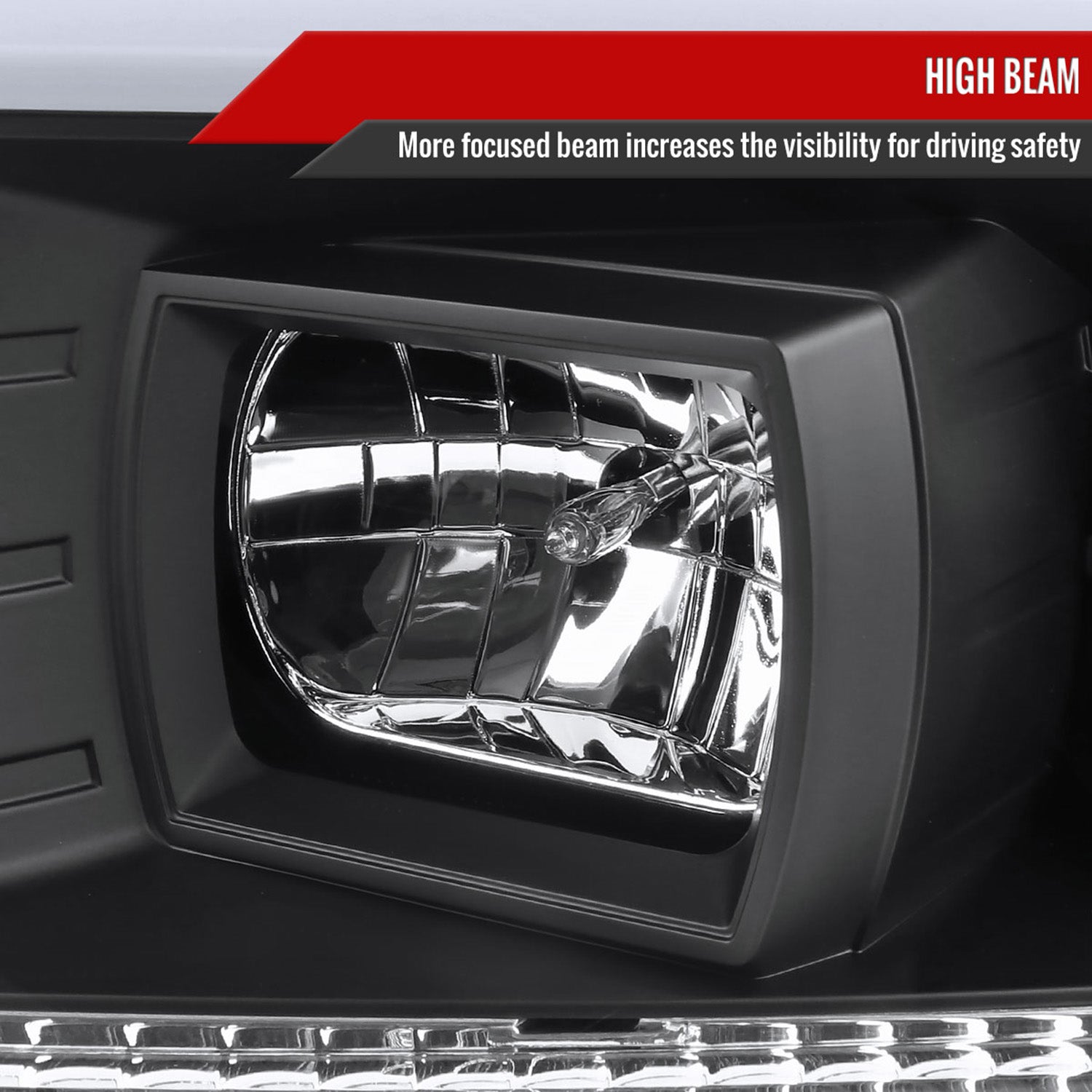 2004-2008 Ford F-150/Lincoln Mark LT LED CBar Projector Headlights Matte Black