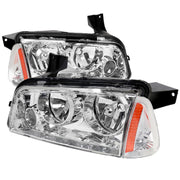 2006-2010 Dodge Charger Factory Style Headlights w/ Corner Lights Chrome/Clear