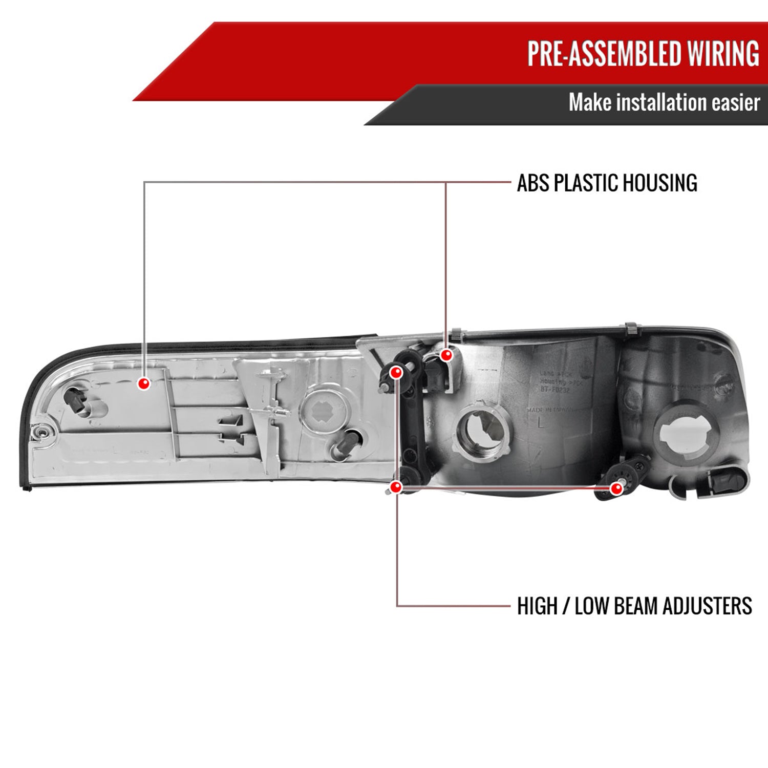 1998-2011 Ford Crown Victoria Factory Headlights Corner Signal Lights Chrome