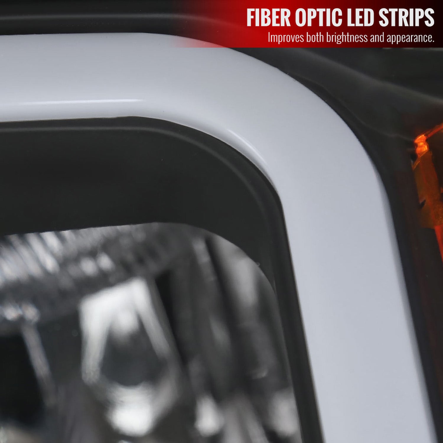 2014-2015 Chevy Silverado 1500 LED Bar Factory Headlights - Black Matt Black