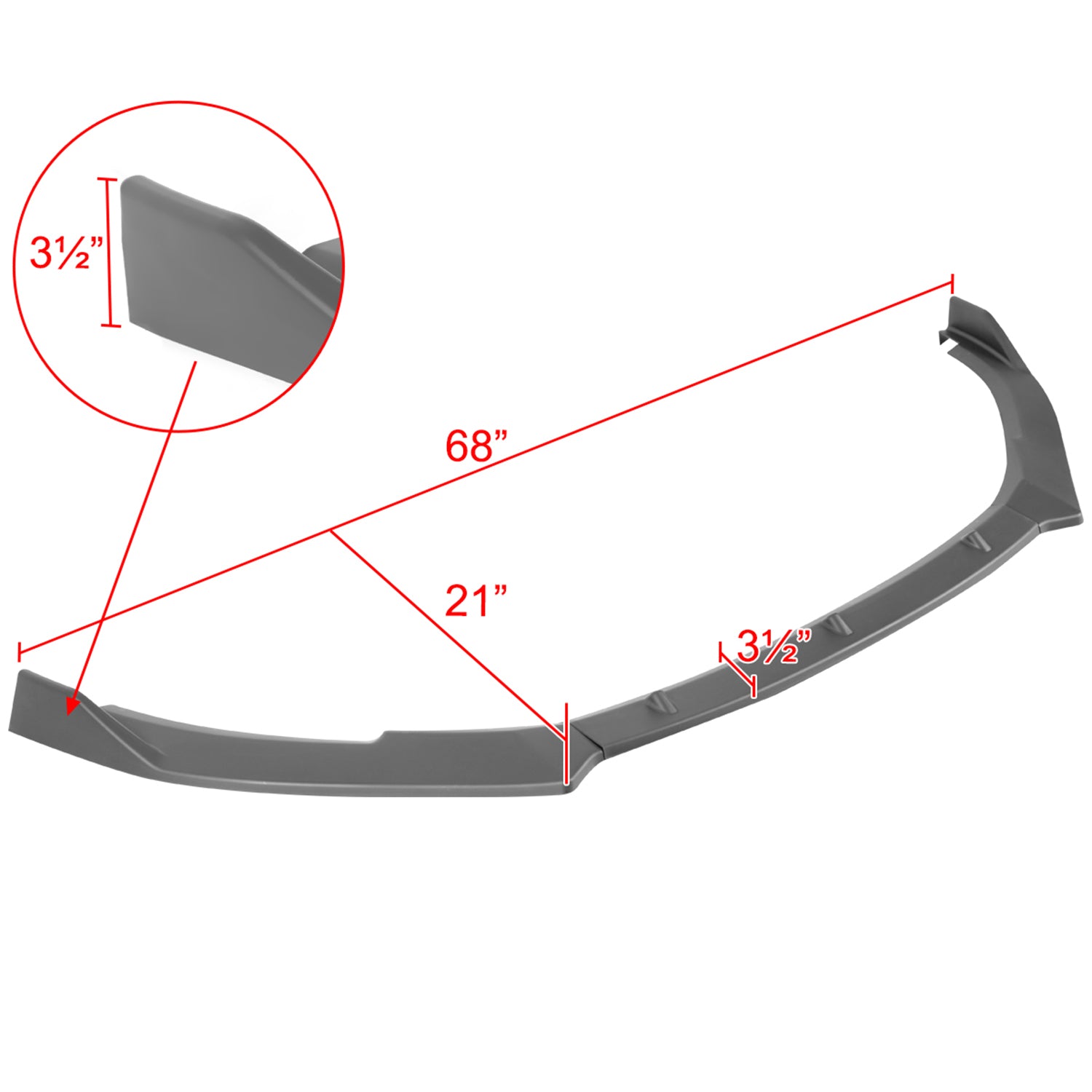 2010-2013 VW Golf/GTI Matte Black 3Pcs Front Bumper Lip Splitter Kit