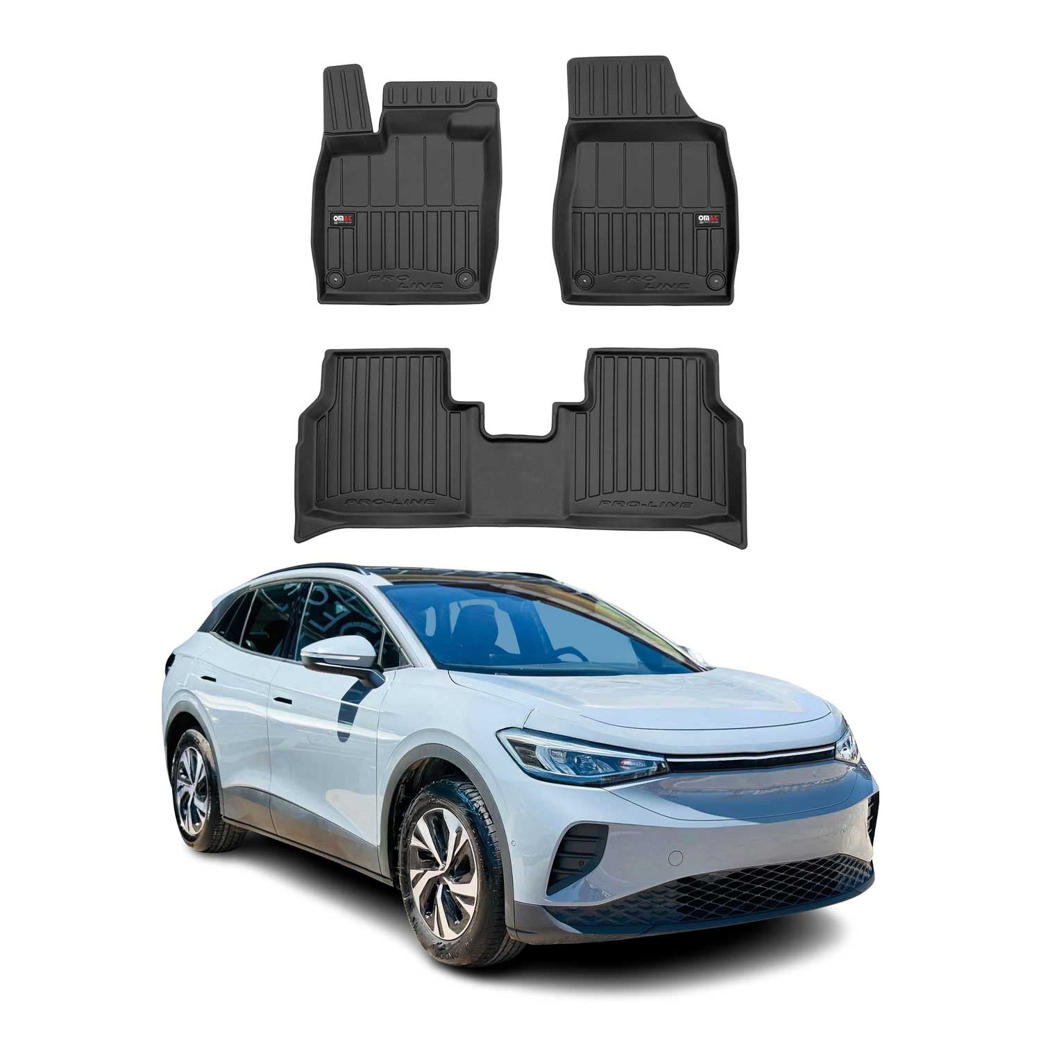 2021-2024 Volkswagen ID.4 Premium Floor Mats Liners Full Set All Weather Heavy Duty