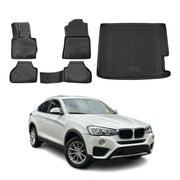 2015-2018 BMW X4 F26 Floor Mats & Cargo Liner Full Set All Weather Black