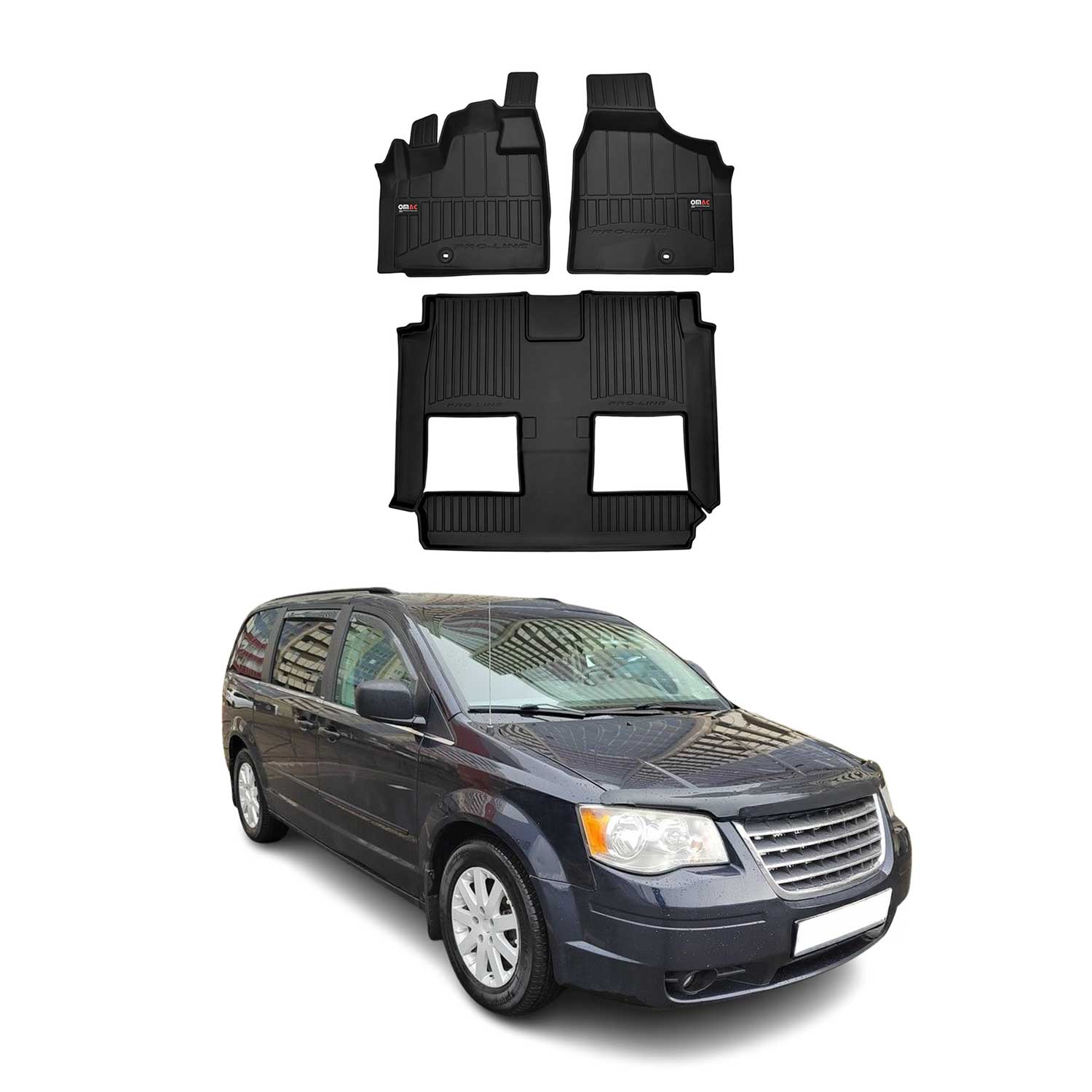 2008-2016 Chrysler Town & Country OMAC Premium Floor Matss Waterproof Heavy Duty