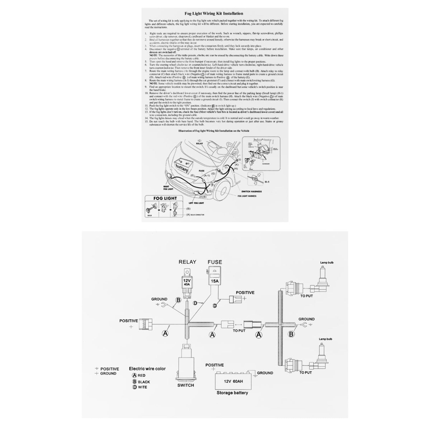 2018-2019 Toyota Yaris Hatchback H16 Fog Lights Kit Chrome/Clear Lens
