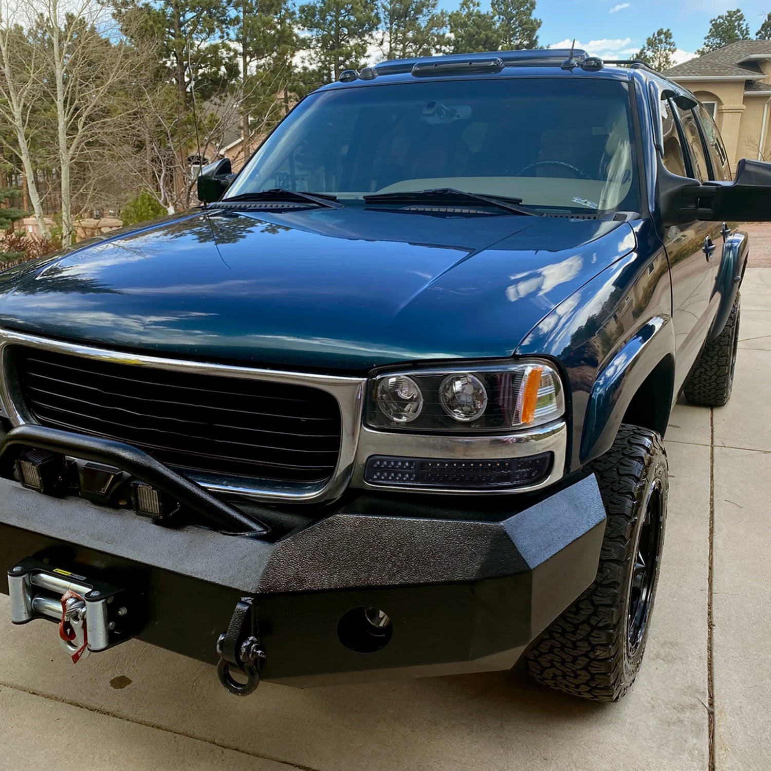 1999-2007 GMC Sierra / Yukon/XL Bumper Lights Signal Lights Glossy Black Smoke