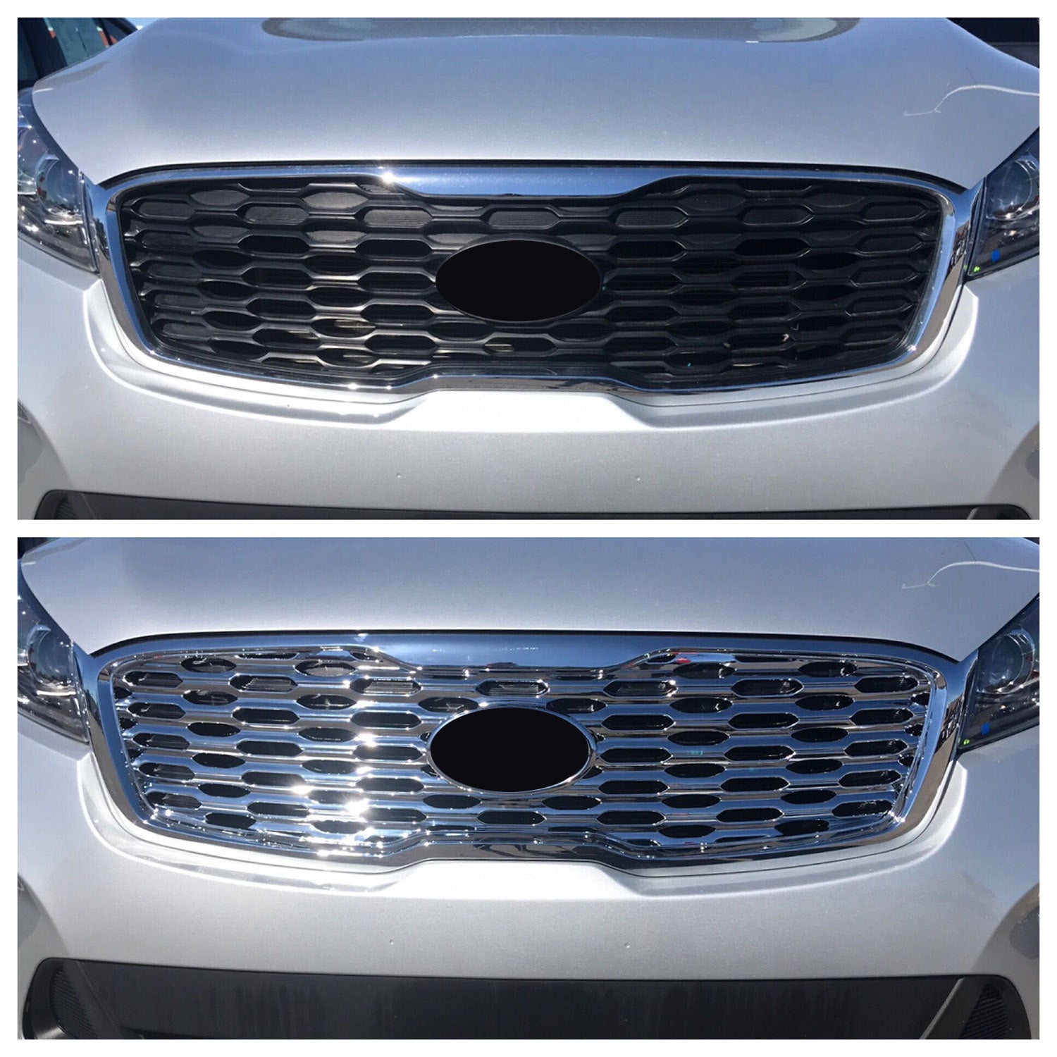 2019-2020 Kia Sorento Grille Overlay Chrome 1Pcs ABS Plastic
