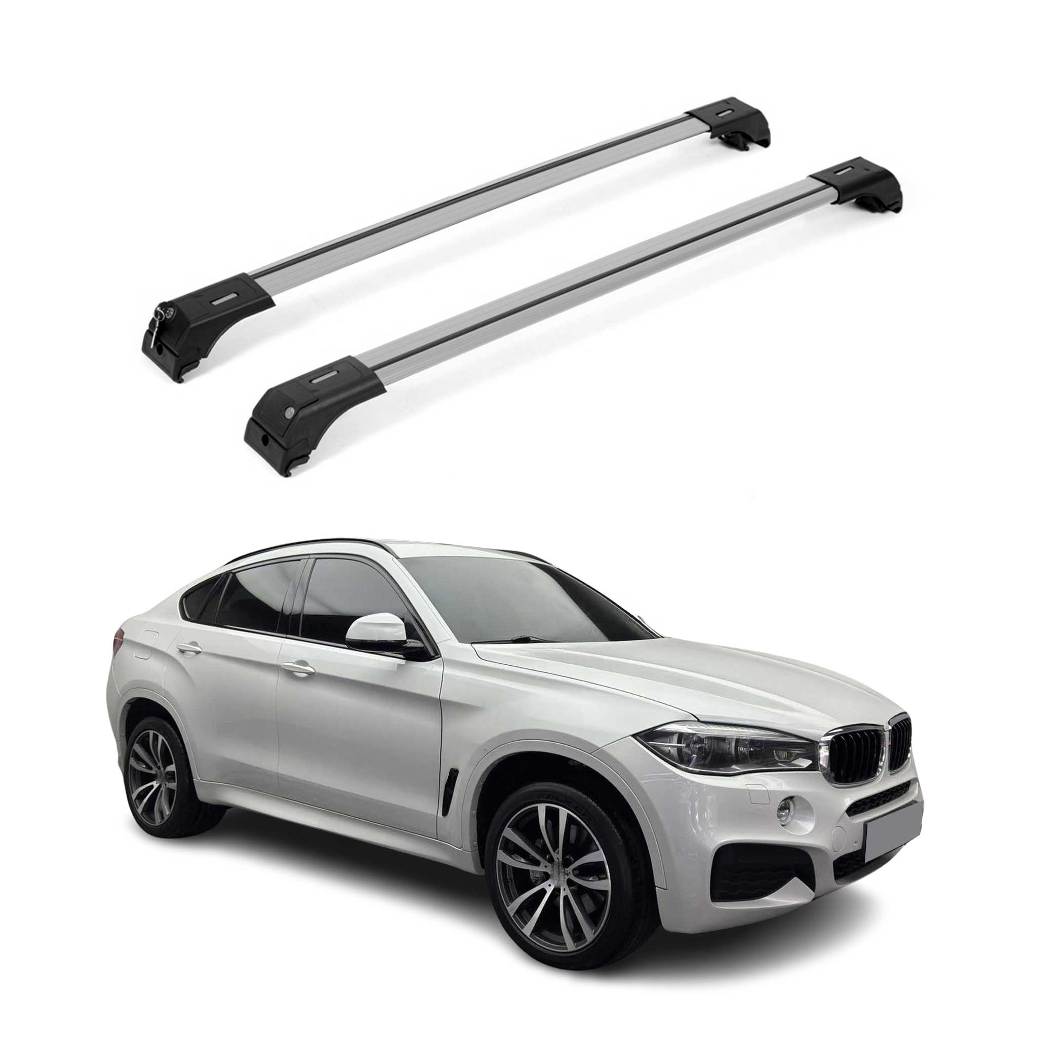 2015-2019 BMW X6 F16 Roof Rack Cross Bars Silver