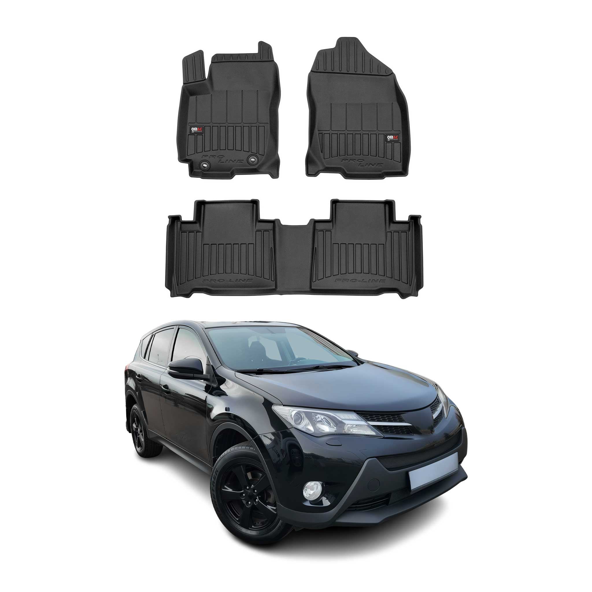 2016-2018 Toyota RAV4 Hybrid Premium Floor Mats Liners Full Set All Weather Heavy Duty