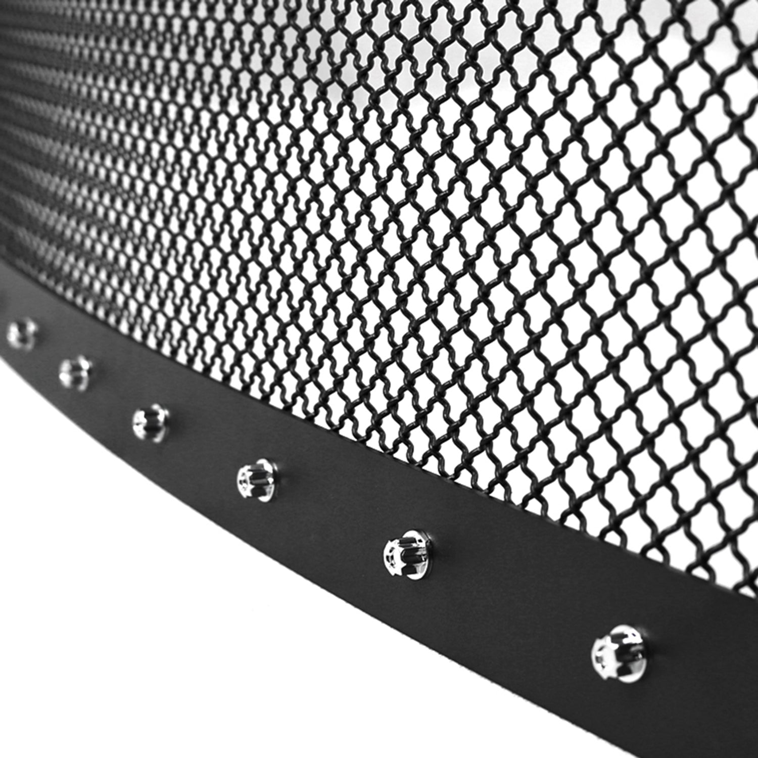 2011-2016 Ford F-250/350/450/550 Rivet Black Steel Mesh Grille Center Insert