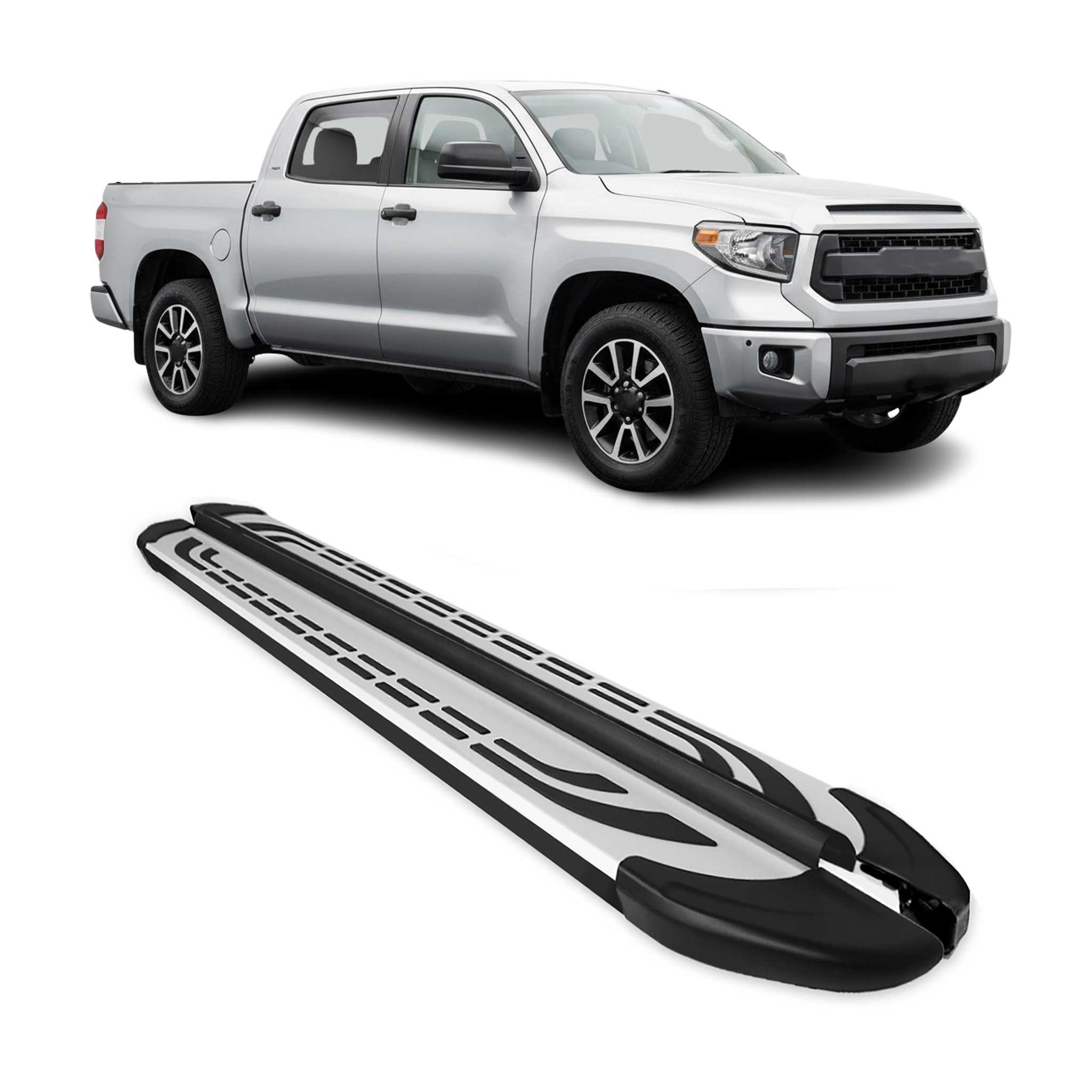 2007-2021 Toyota Tundra CrewMax Cab Nerf Bar Side Step Running Boards Alu 2x