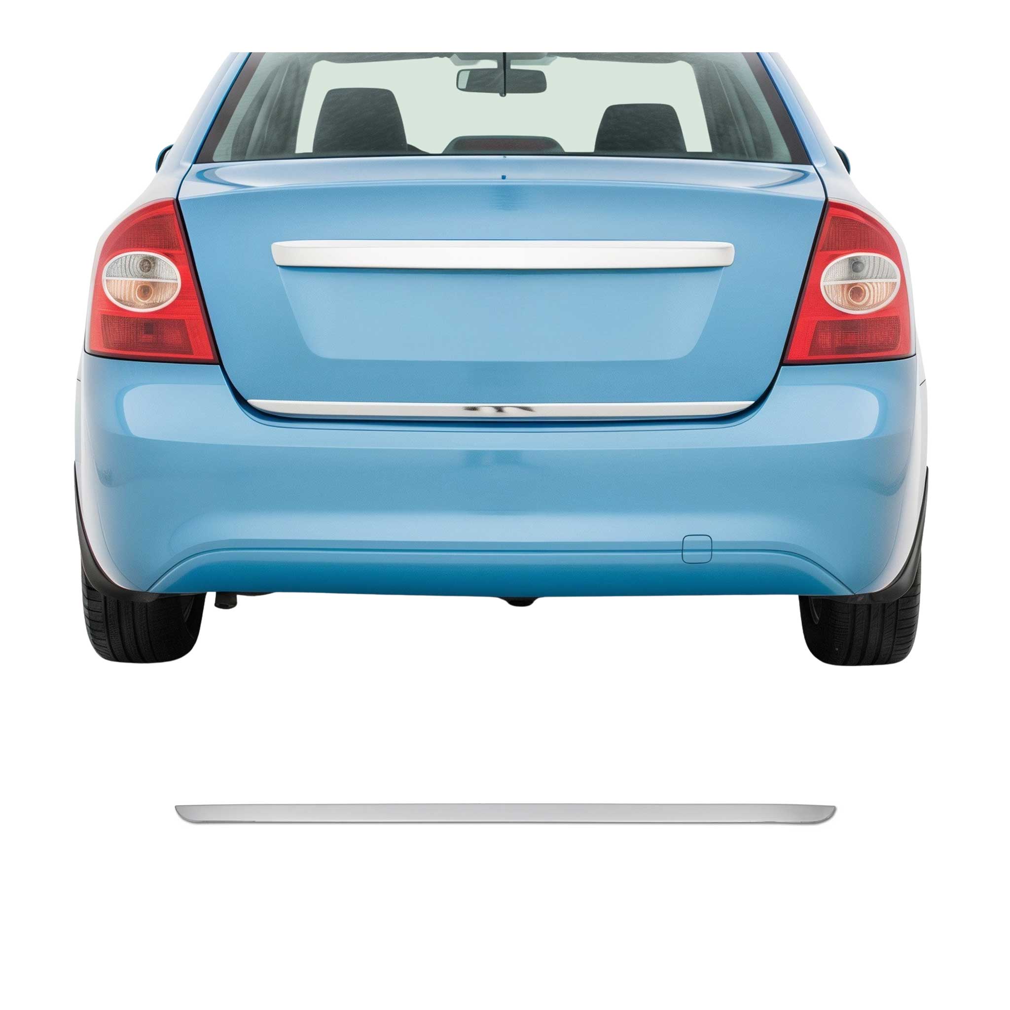 2012-2014 Ford Focus Sedan Rear Trunk Lid Molding Trim Stainless Steel