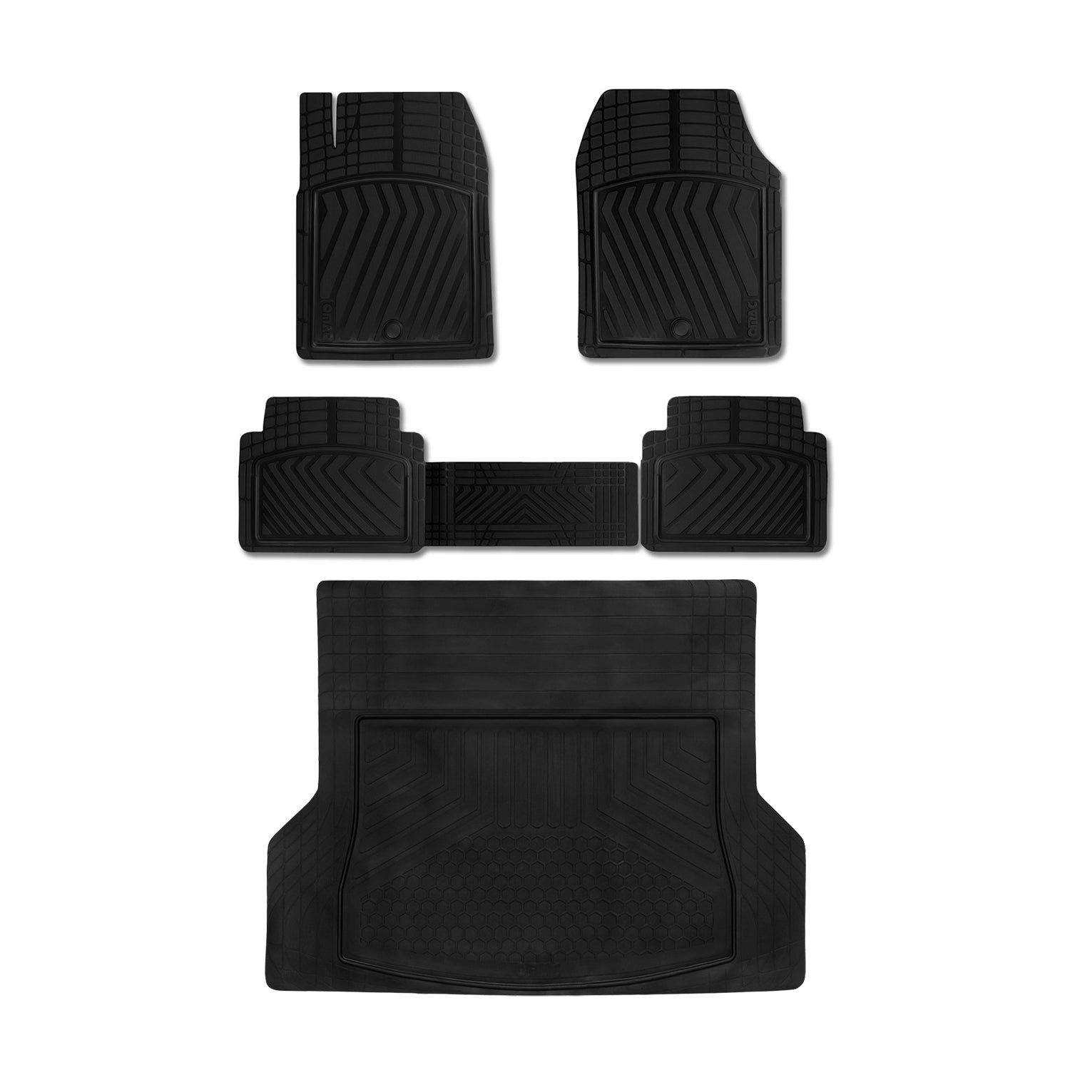 OMAC Floor Mats & Cargo Liner Semi Custom fit Universal for Cars SUV Black