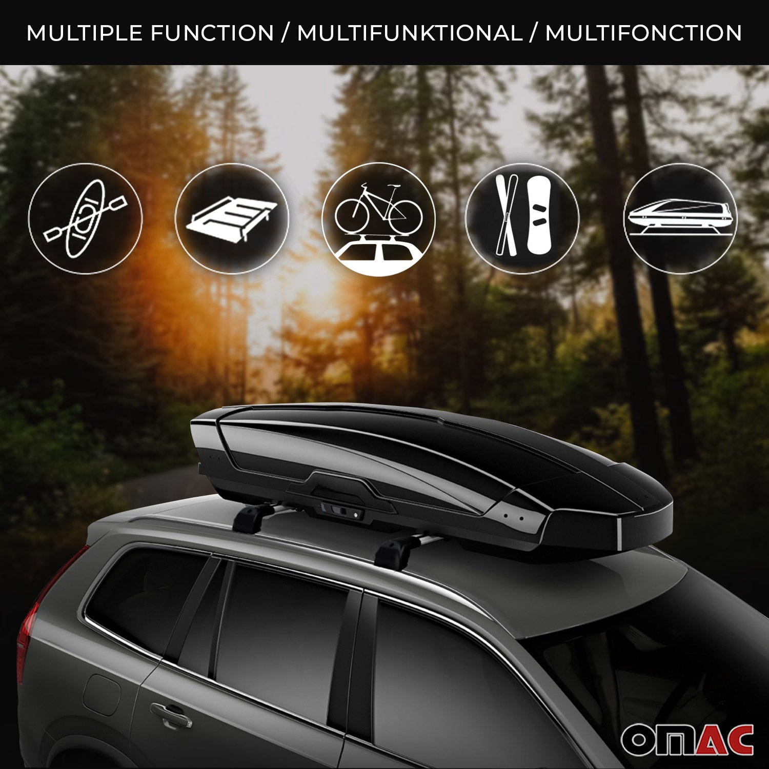 2023-2026 Alfa Romeo Tonale Roof Rack Cross Bars Black