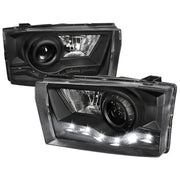 1999-2004 Ford F-250/350/450/550/Excursion Projector Headlights LED Black