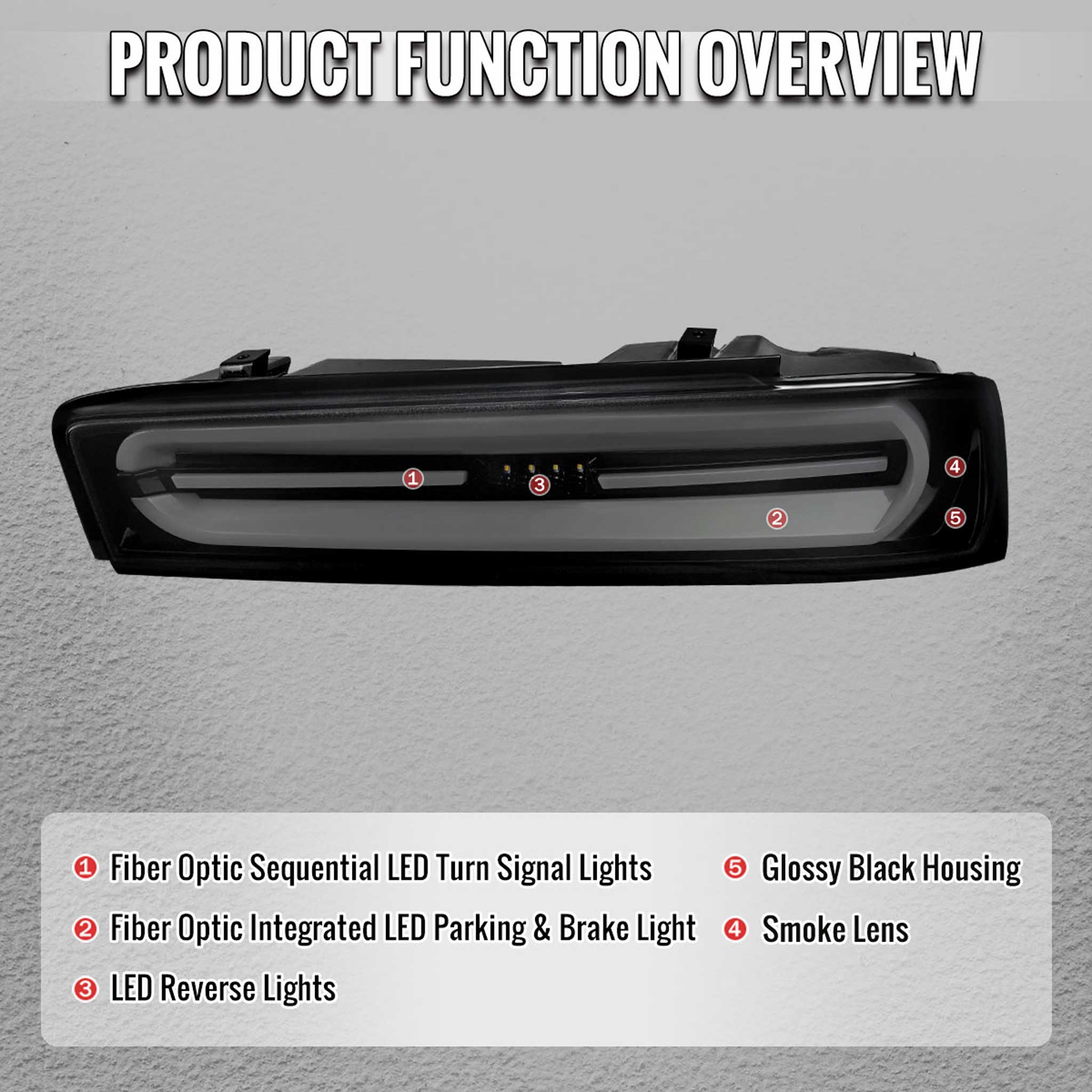 For Chevrolet Camaro 2016-2018 Full LED Tail Light Sequential Signal For OE LED