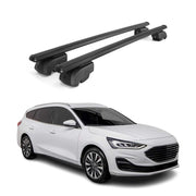 Black Roof Rail Rack Cross Bars 47" Aluminum Luggage Carrier