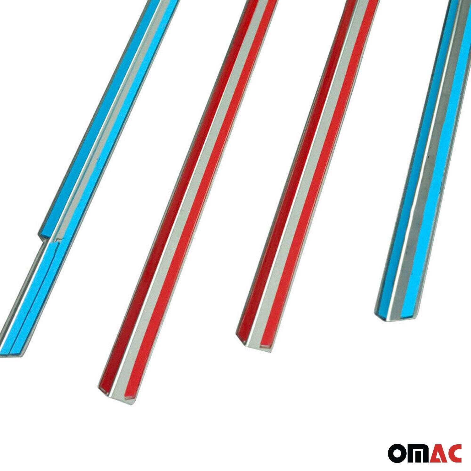 2006-2011 Hyundai Accent Window Molding Trim Streamer Stainless Steel Silver 4 Pcs